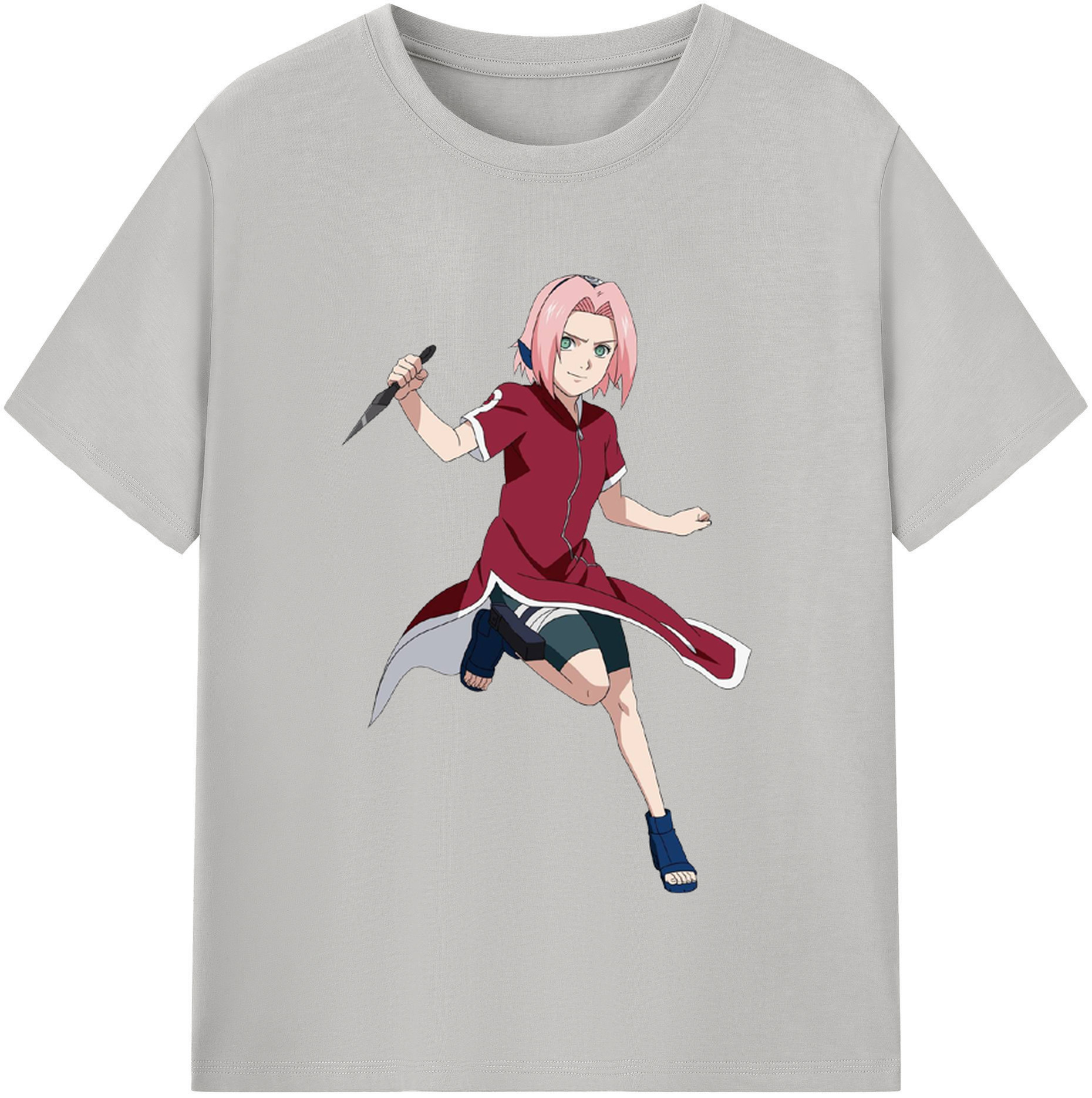 （画像用） NARUTO -ナルト- 春野サクラ Haruno Sakura レディースカジュアルプリントTシャツ（綿100％）