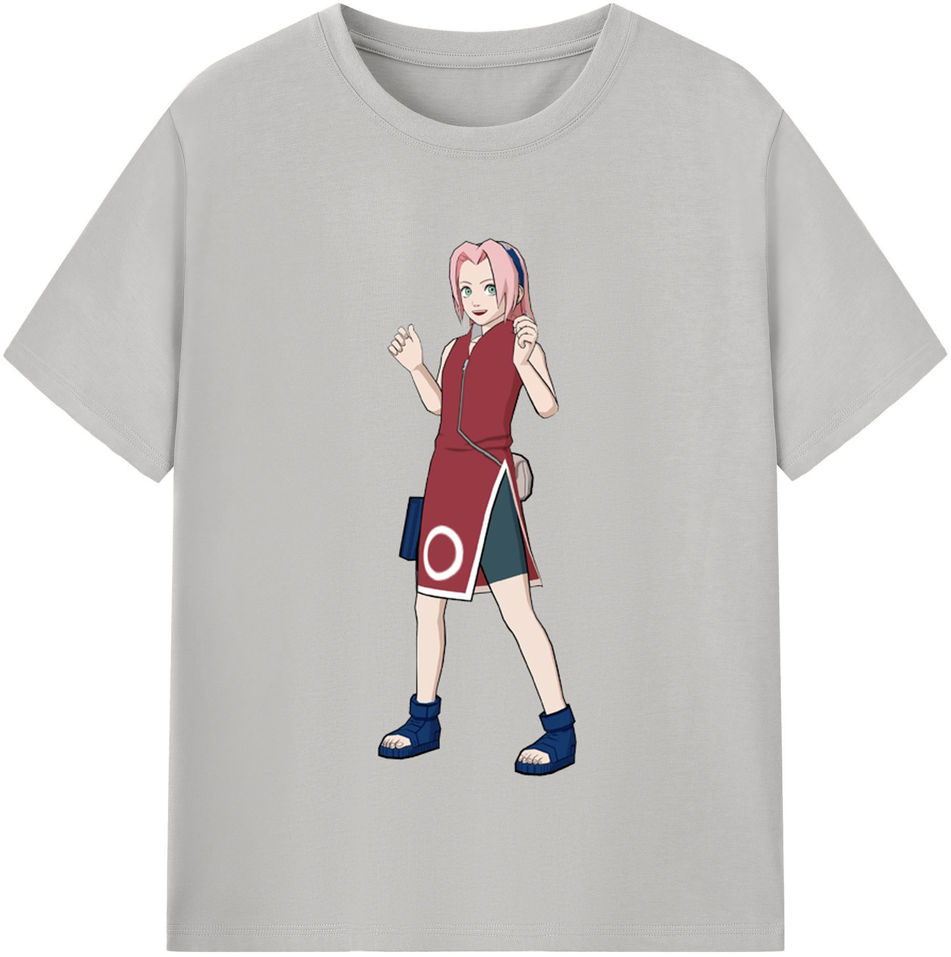 （画像用） NARUTO -ナルト- 春野サクラ Haruno Sakura レディースカジュアルプリントTシャツ（綿100％）