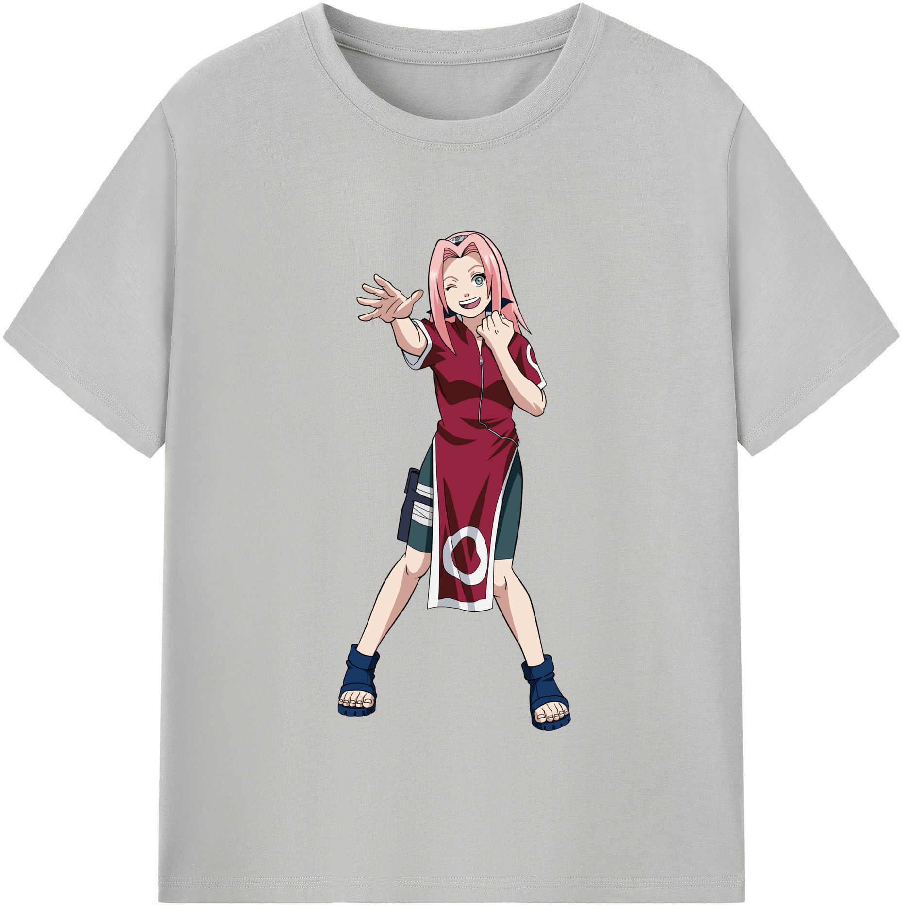 （画像用） NARUTO -ナルト- 春野サクラ Haruno Sakura レディースカジュアルプリントTシャツ（綿100％）