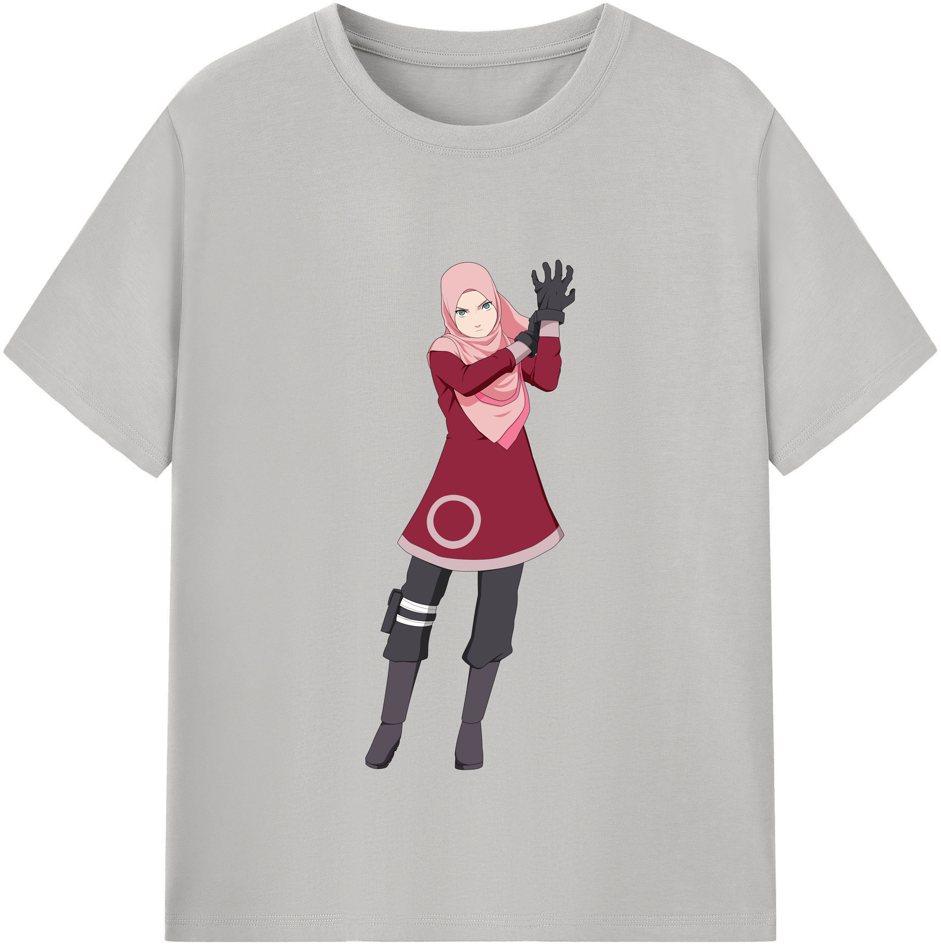 （画像用） NARUTO -ナルト- 春野サクラ Haruno Sakura レディースカジュアルプリントTシャツ（綿100％）