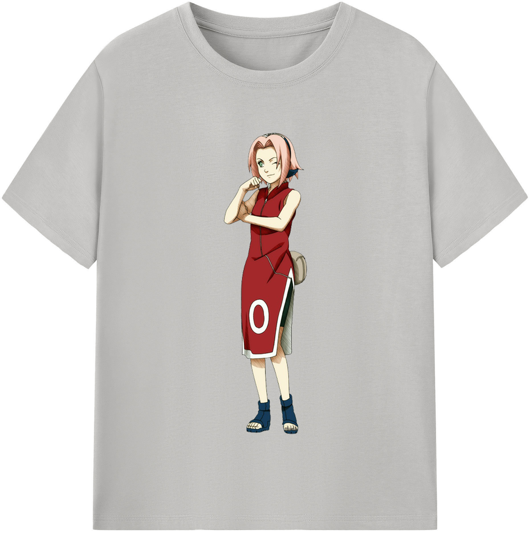（画像用） NARUTO -ナルト- 春野サクラ Haruno Sakura レディースカジュアルプリントTシャツ（綿100％）