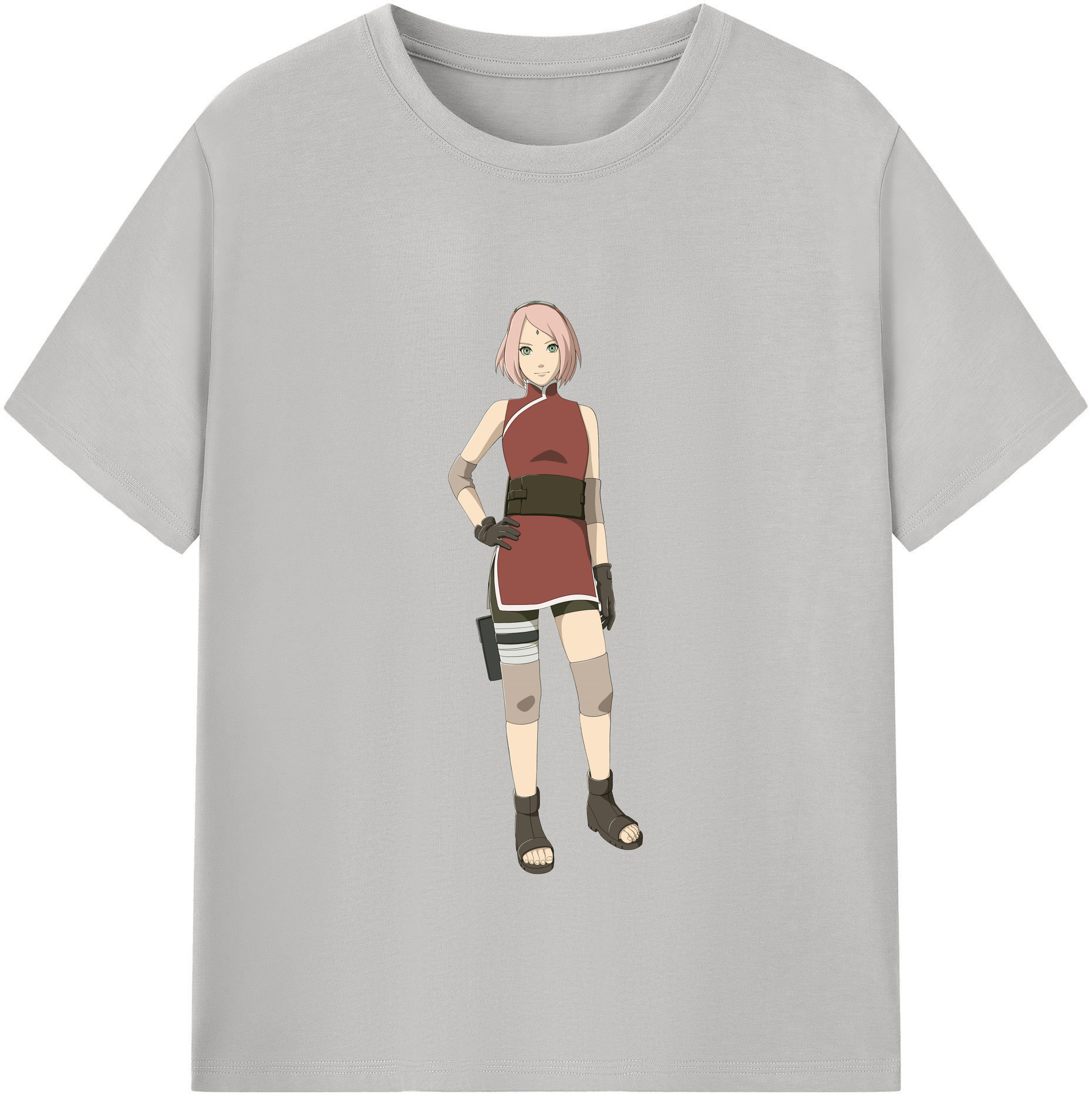 （画像用） NARUTO -ナルト- 春野サクラ Haruno Sakura レディースカジュアルプリントTシャツ（綿100％）