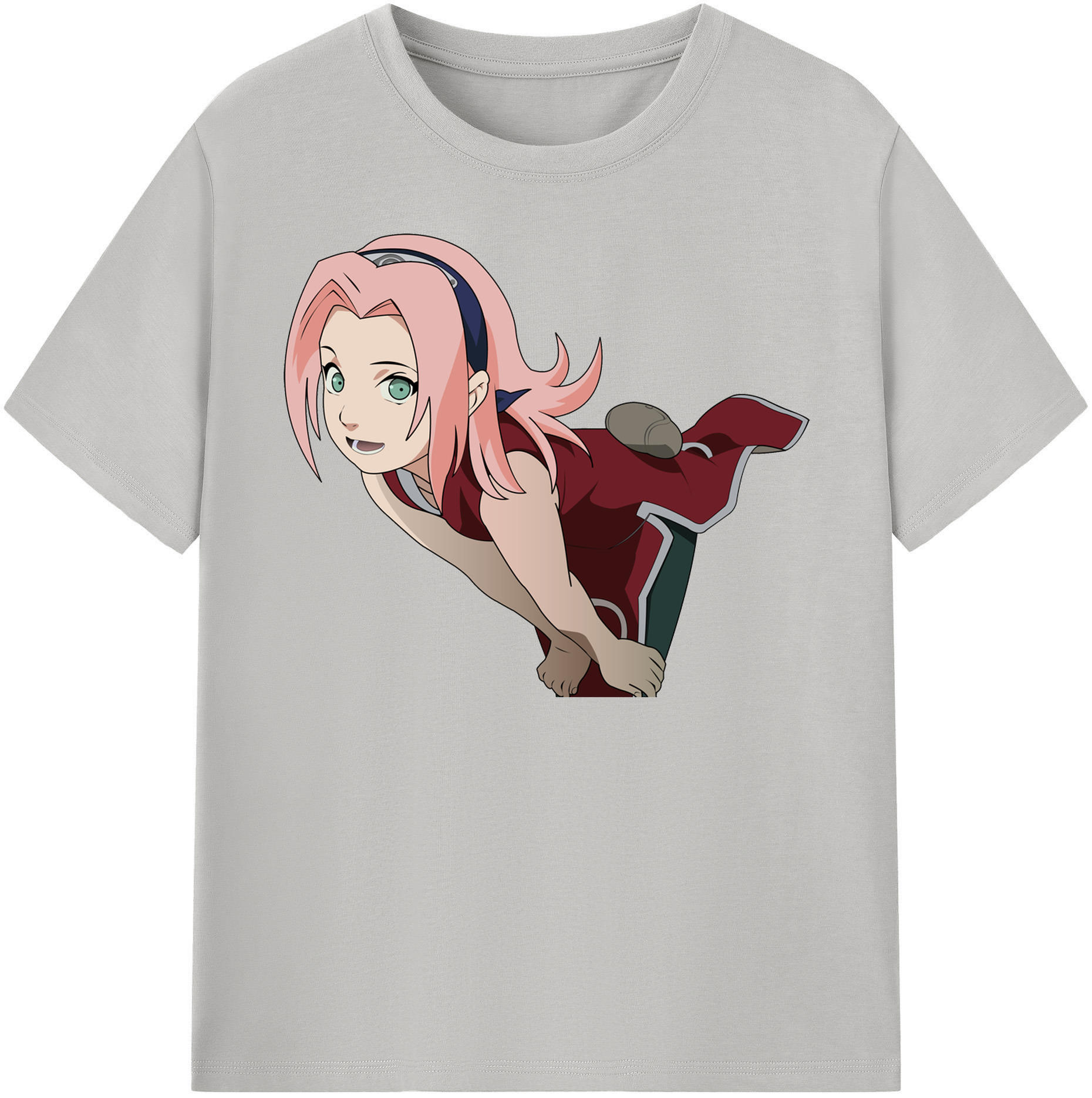 （画像用） NARUTO -ナルト- 春野サクラ Haruno Sakura レディースカジュアルプリントTシャツ（綿100％）