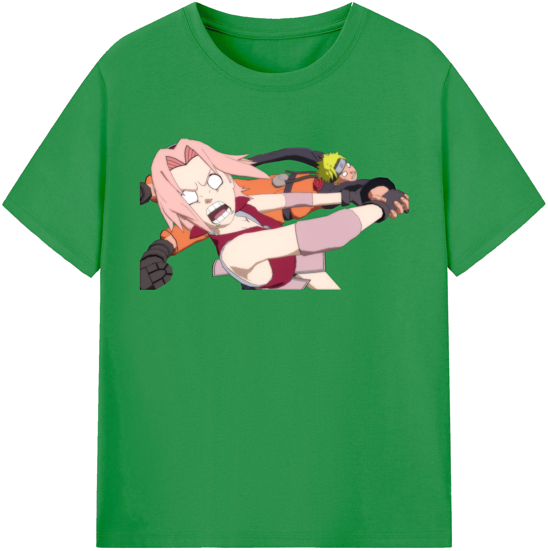 （画像用） NARUTO -ナルト- 春野サクラ Haruno Sakura レディースカジュアルプリントTシャツ（綿100％）
