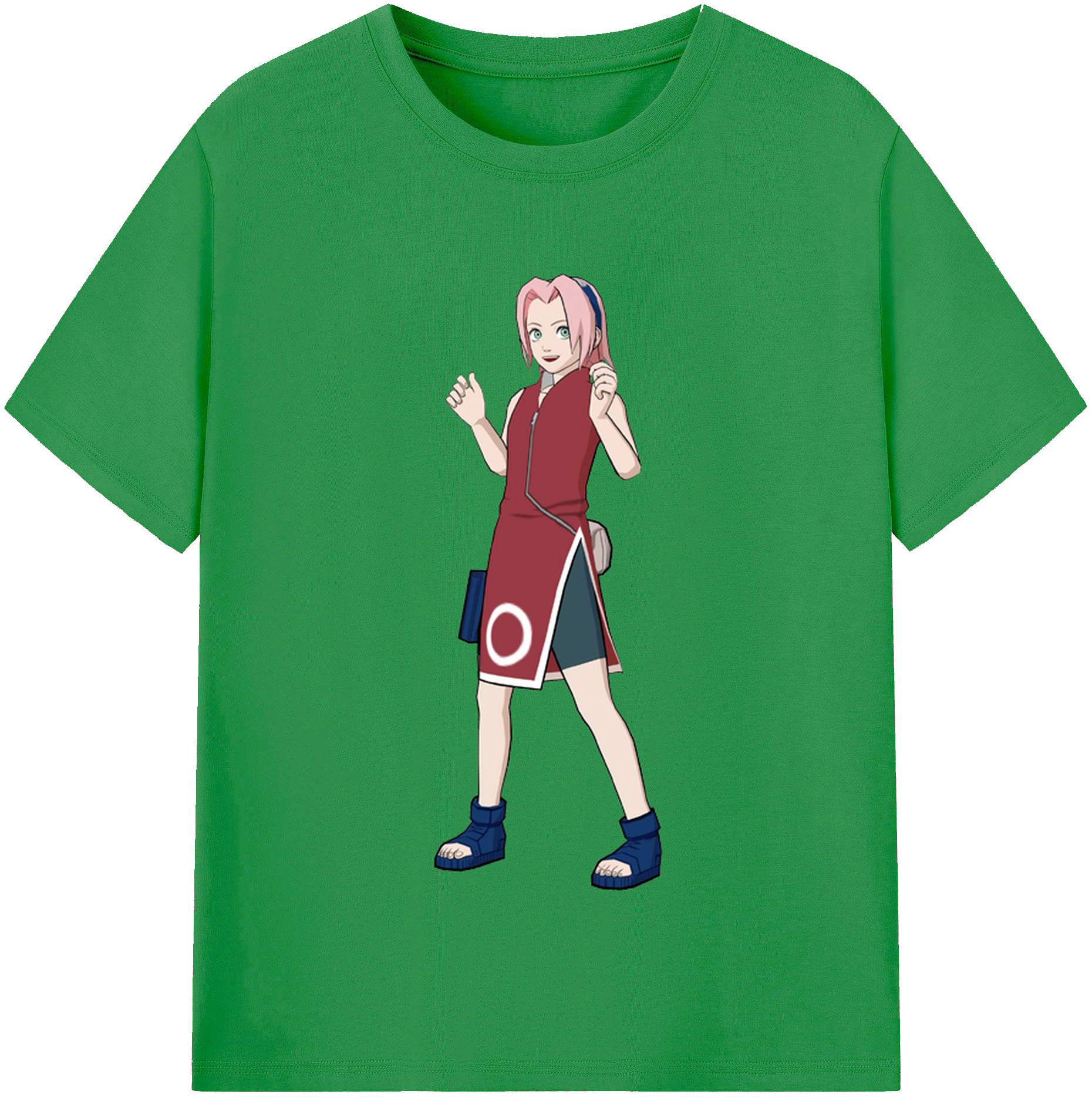 （画像用） NARUTO -ナルト- 春野サクラ Haruno Sakura レディースカジュアルプリントTシャツ（綿100％）
