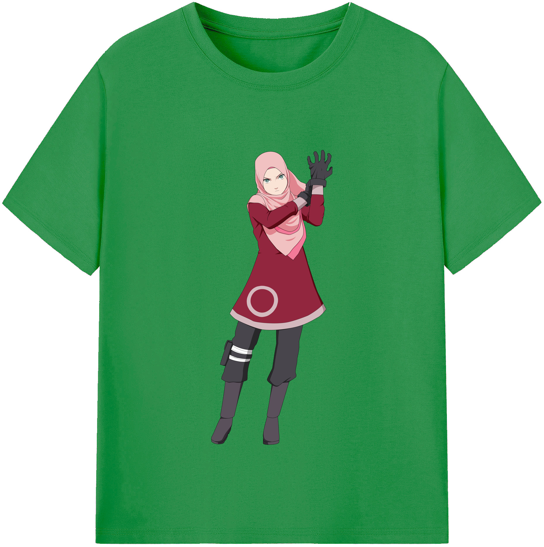 （画像用） NARUTO -ナルト- 春野サクラ Haruno Sakura レディースカジュアルプリントTシャツ（綿100％）