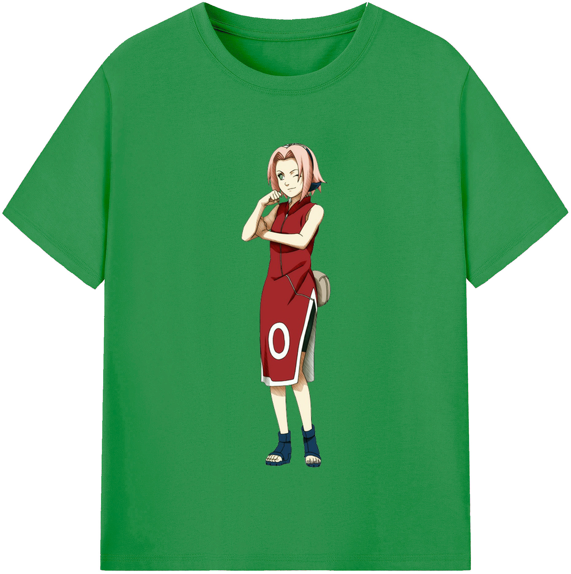 （画像用） NARUTO -ナルト- 春野サクラ Haruno Sakura レディースカジュアルプリントTシャツ（綿100％）