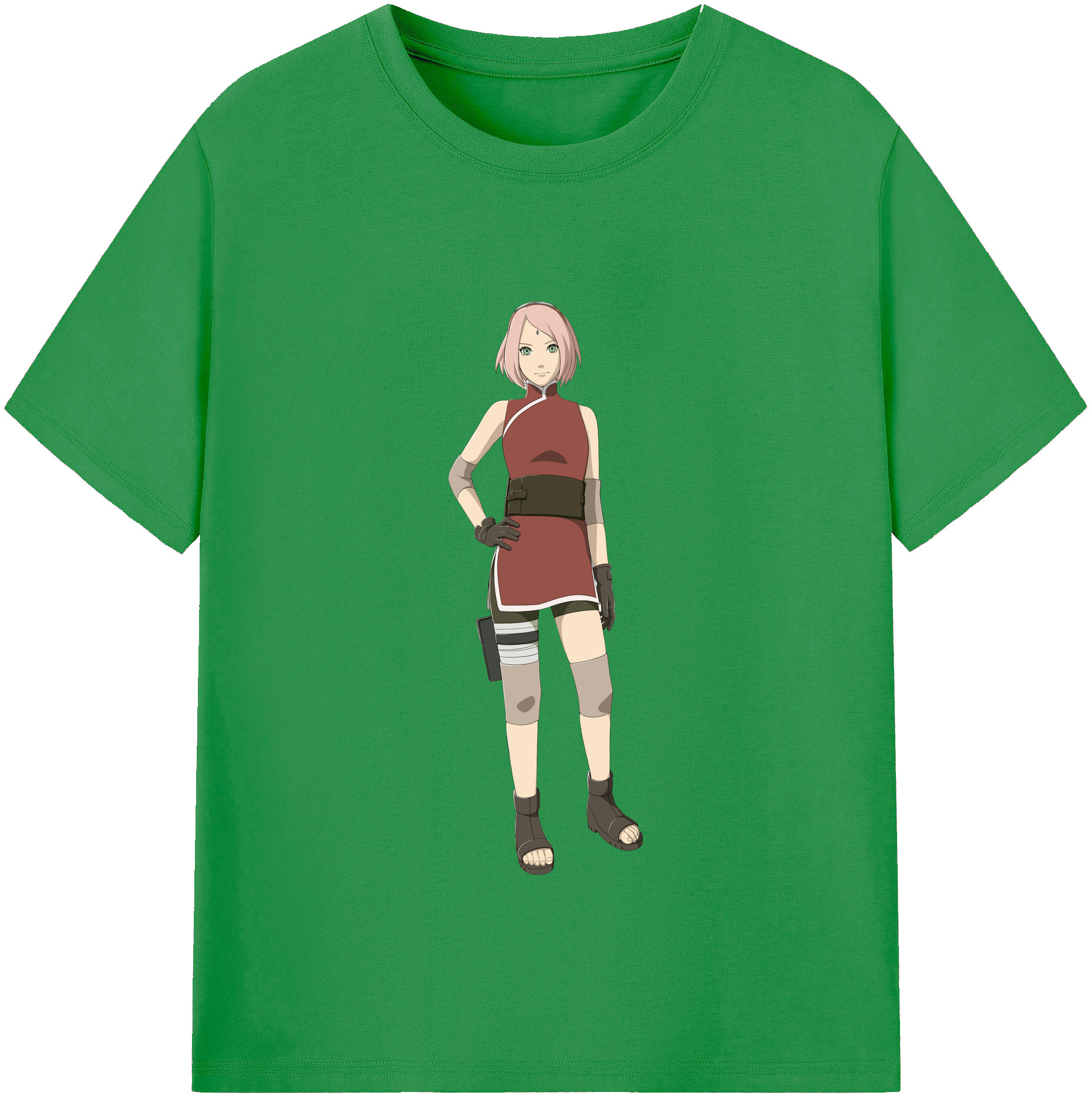 （画像用） NARUTO -ナルト- 春野サクラ Haruno Sakura レディースカジュアルプリントTシャツ（綿100％）