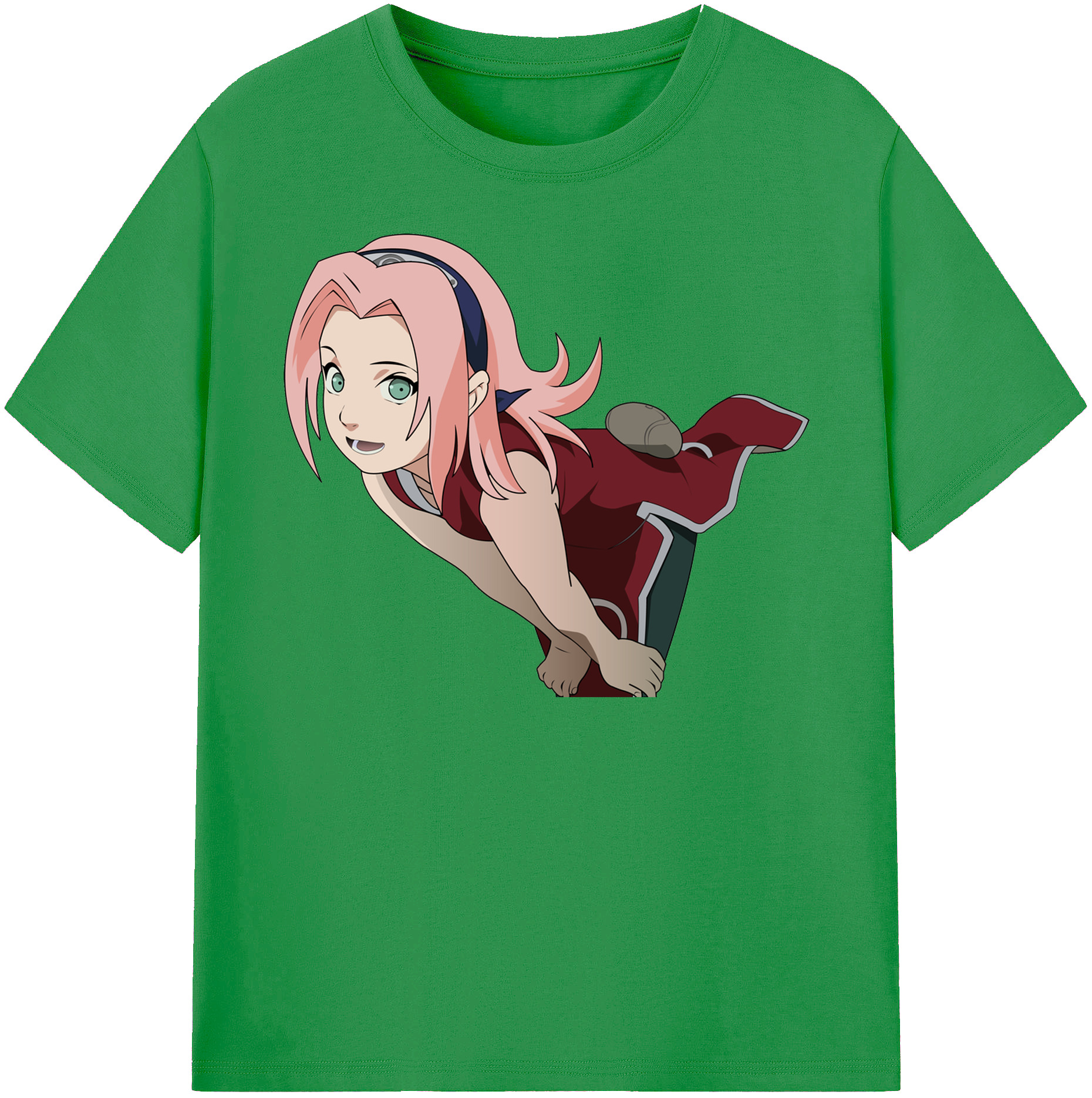 （画像用） NARUTO -ナルト- 春野サクラ Haruno Sakura レディースカジュアルプリントTシャツ（綿100％）