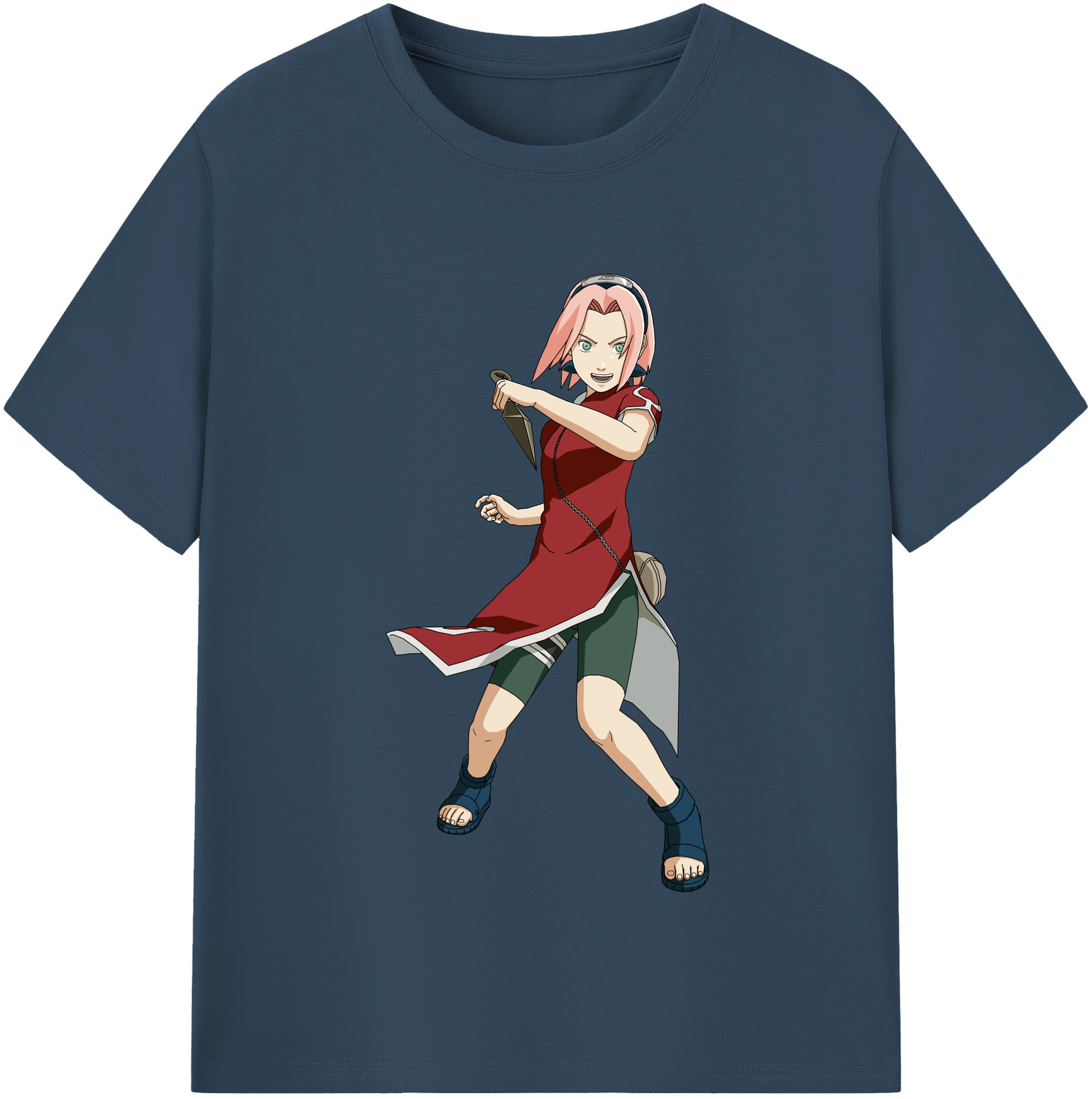 （画像用） NARUTO -ナルト- 春野サクラ Haruno Sakura レディースカジュアルプリントTシャツ（綿100％）