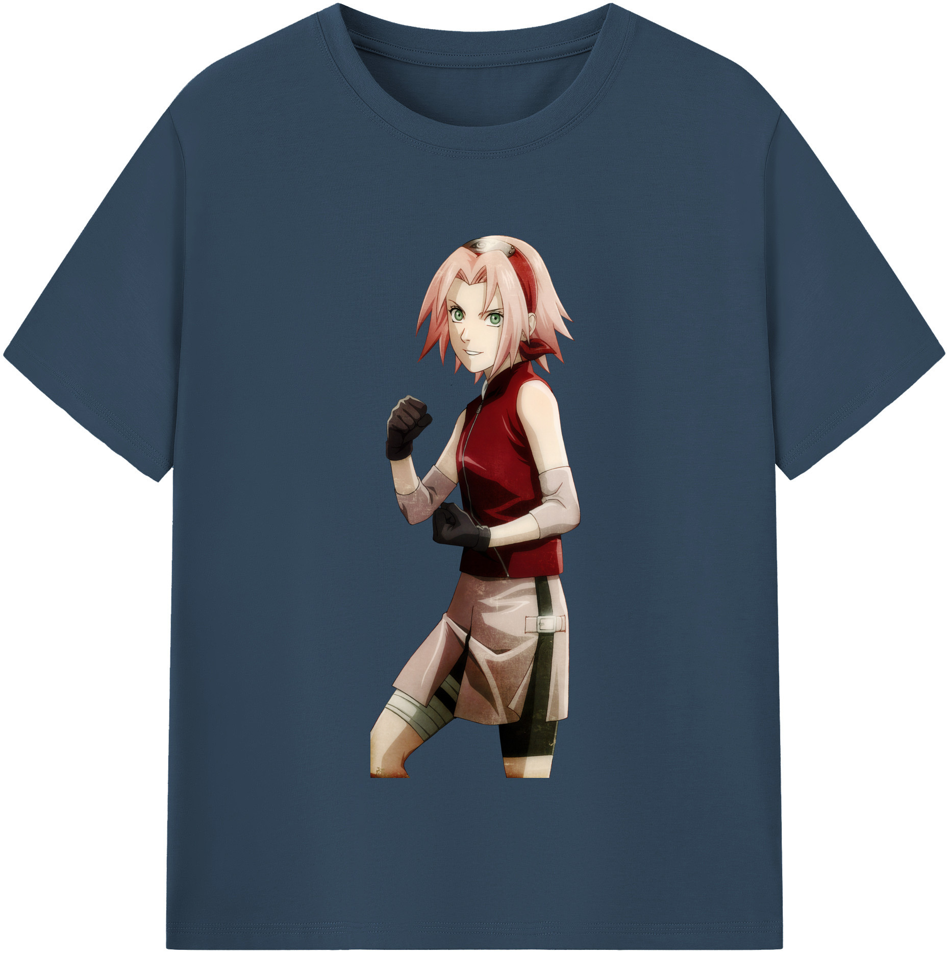（画像用） NARUTO -ナルト- 春野サクラ Haruno Sakura レディースカジュアルプリントTシャツ（綿100％）