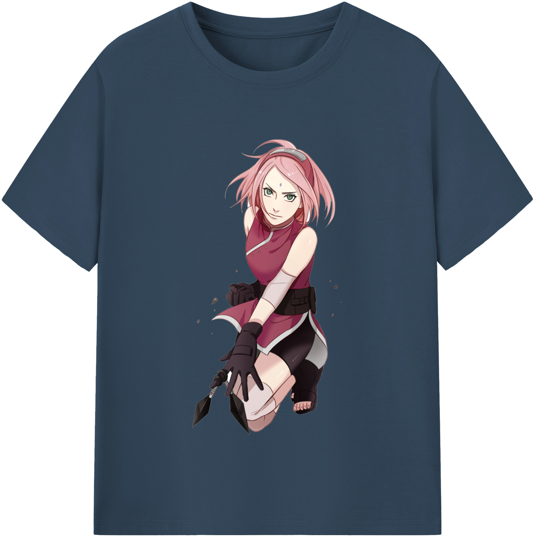 （画像用） NARUTO -ナルト- 春野サクラ Haruno Sakura レディースカジュアルプリントTシャツ（綿100％）