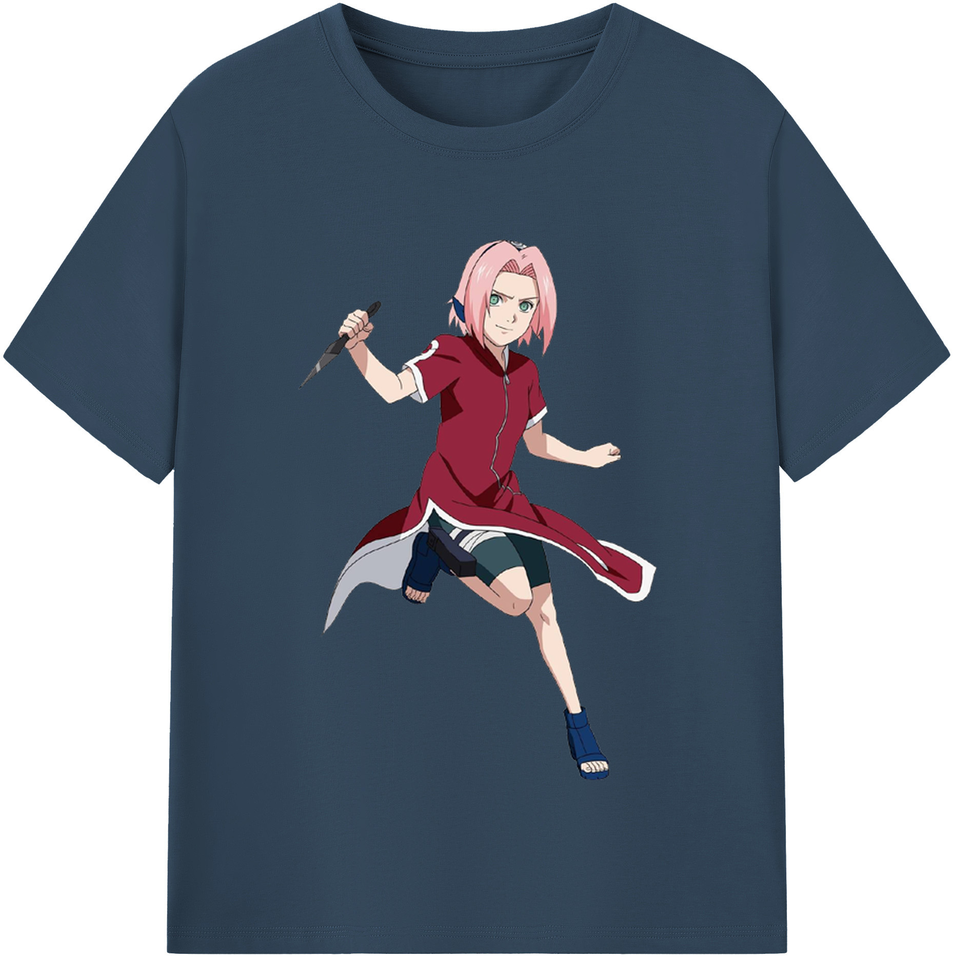 （画像用） NARUTO -ナルト- 春野サクラ Haruno Sakura レディースカジュアルプリントTシャツ（綿100％）