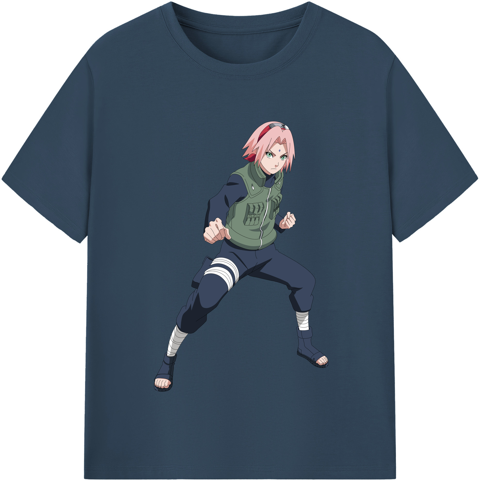 （画像用） NARUTO -ナルト- 春野サクラ Haruno Sakura レディースカジュアルプリントTシャツ（綿100％）