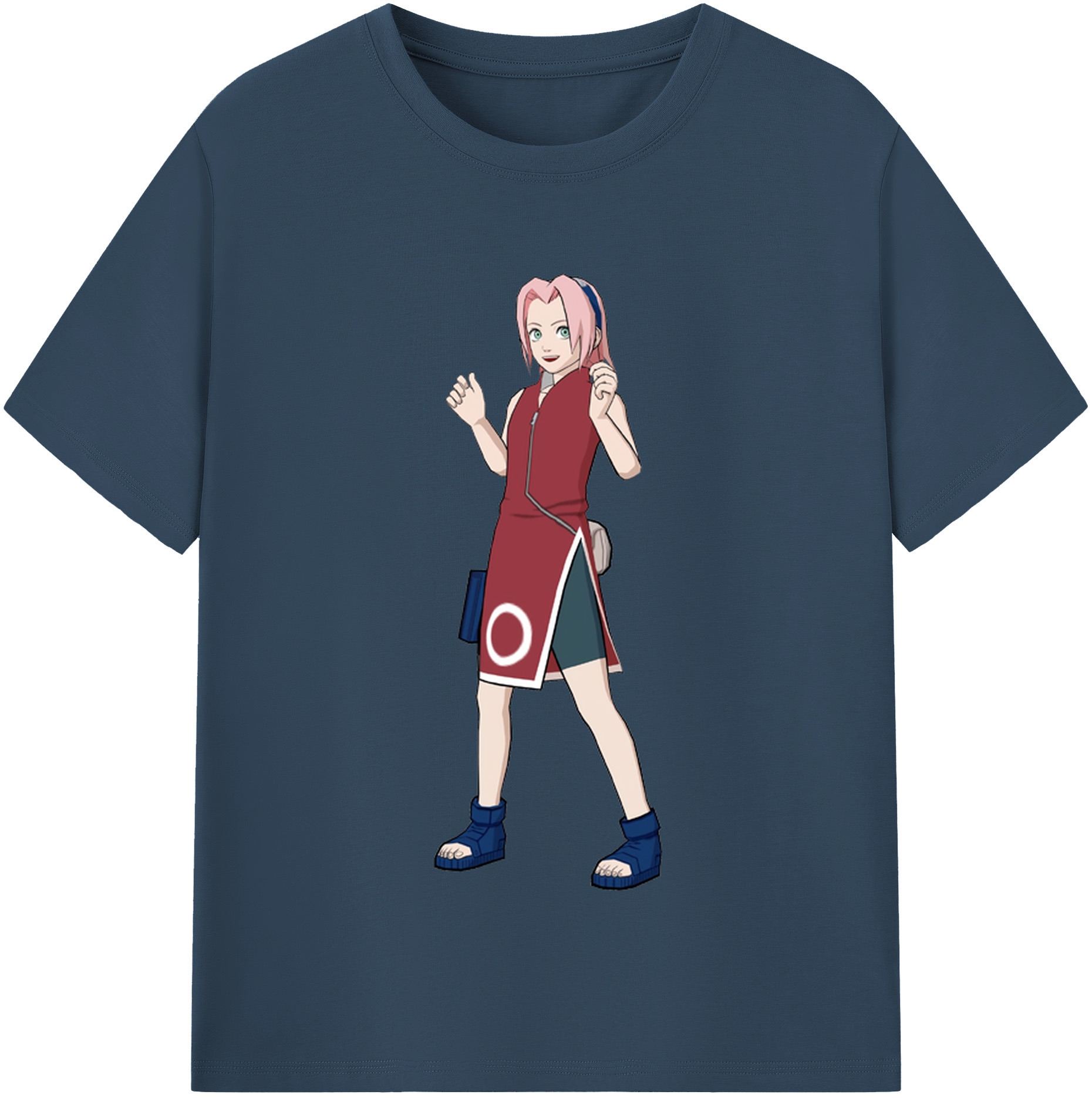 （画像用） NARUTO -ナルト- 春野サクラ Haruno Sakura レディースカジュアルプリントTシャツ（綿100％）