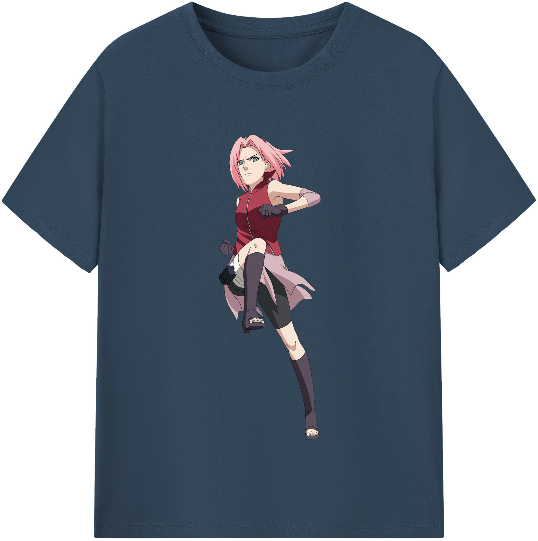（画像用） NARUTO -ナルト- 春野サクラ Haruno Sakura レディースカジュアルプリントTシャツ（綿100％）