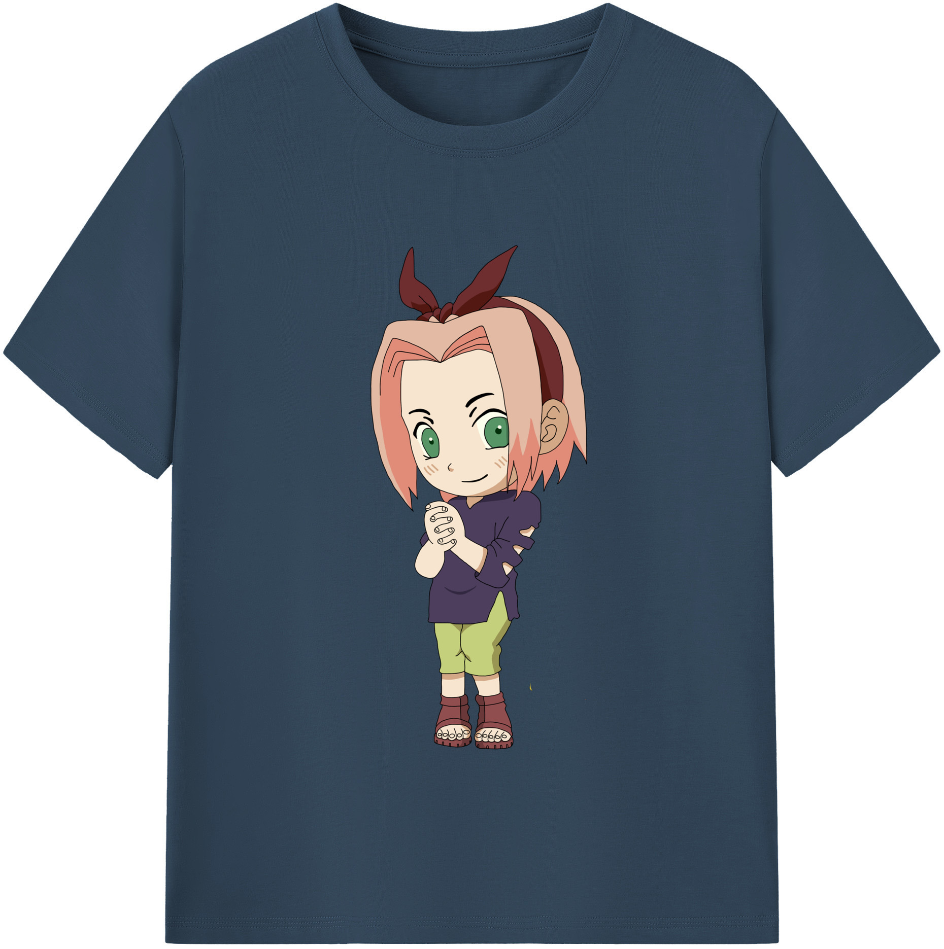 （画像用） NARUTO -ナルト- 春野サクラ Haruno Sakura レディースカジュアルプリントTシャツ（綿100％）