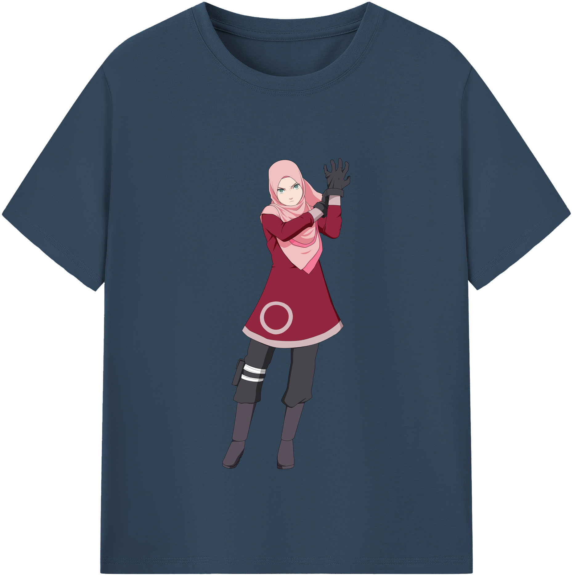 （画像用） NARUTO -ナルト- 春野サクラ Haruno Sakura レディースカジュアルプリントTシャツ（綿100％）