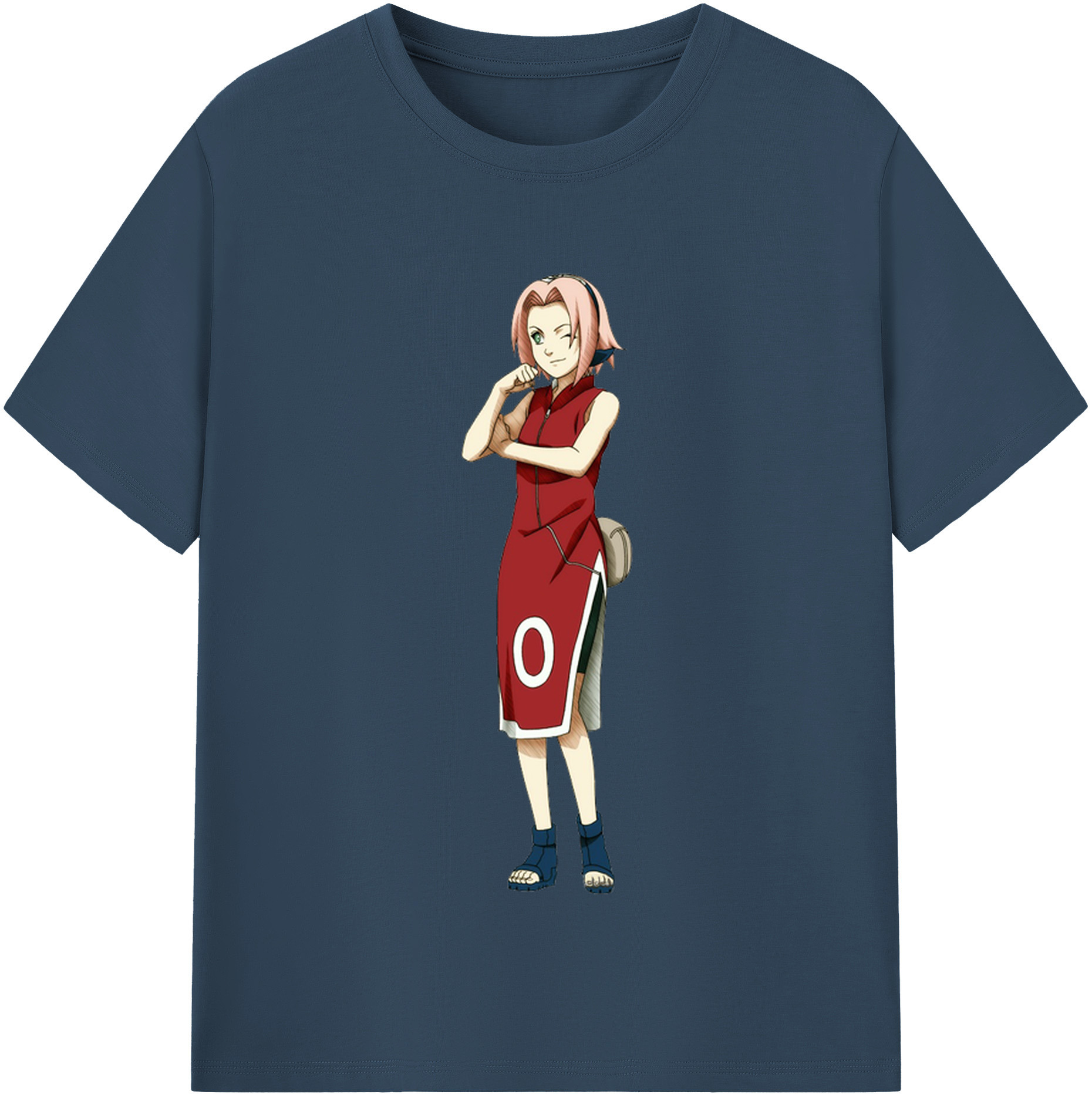 （画像用） NARUTO -ナルト- 春野サクラ Haruno Sakura レディースカジュアルプリントTシャツ（綿100％）