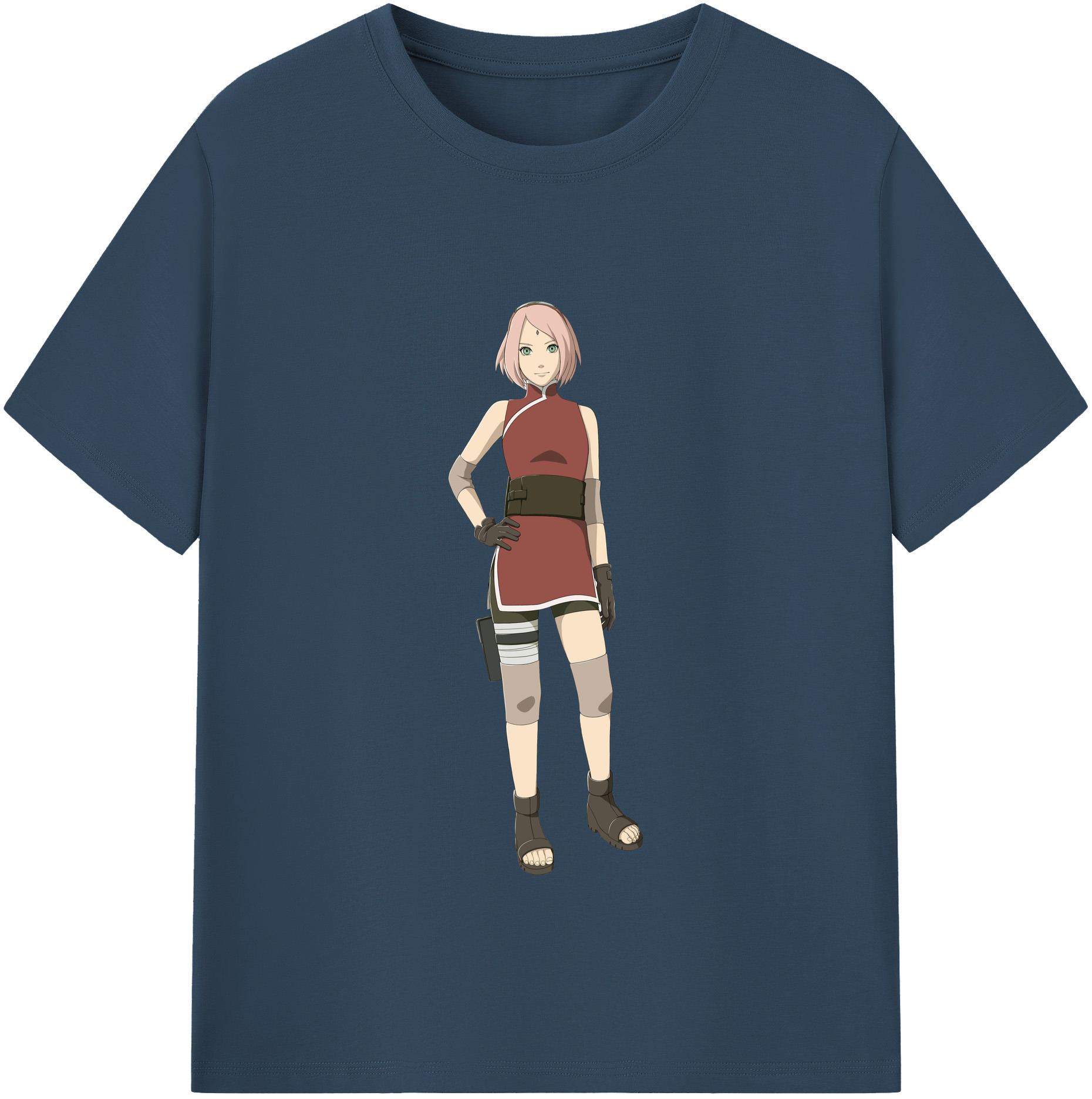 （画像用） NARUTO -ナルト- 春野サクラ Haruno Sakura レディースカジュアルプリントTシャツ（綿100％）