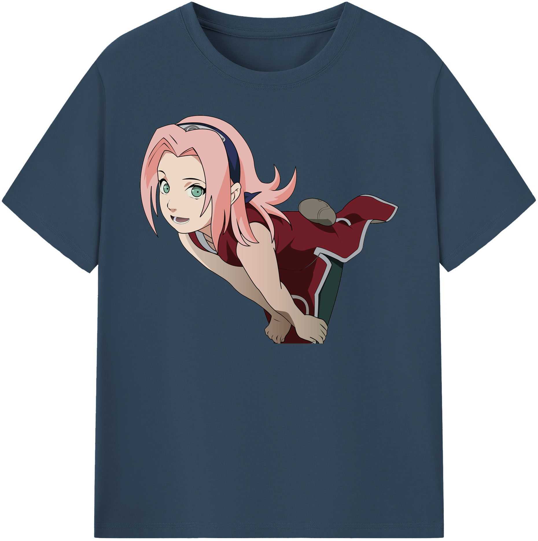 （画像用） NARUTO -ナルト- 春野サクラ Haruno Sakura レディースカジュアルプリントTシャツ（綿100％）