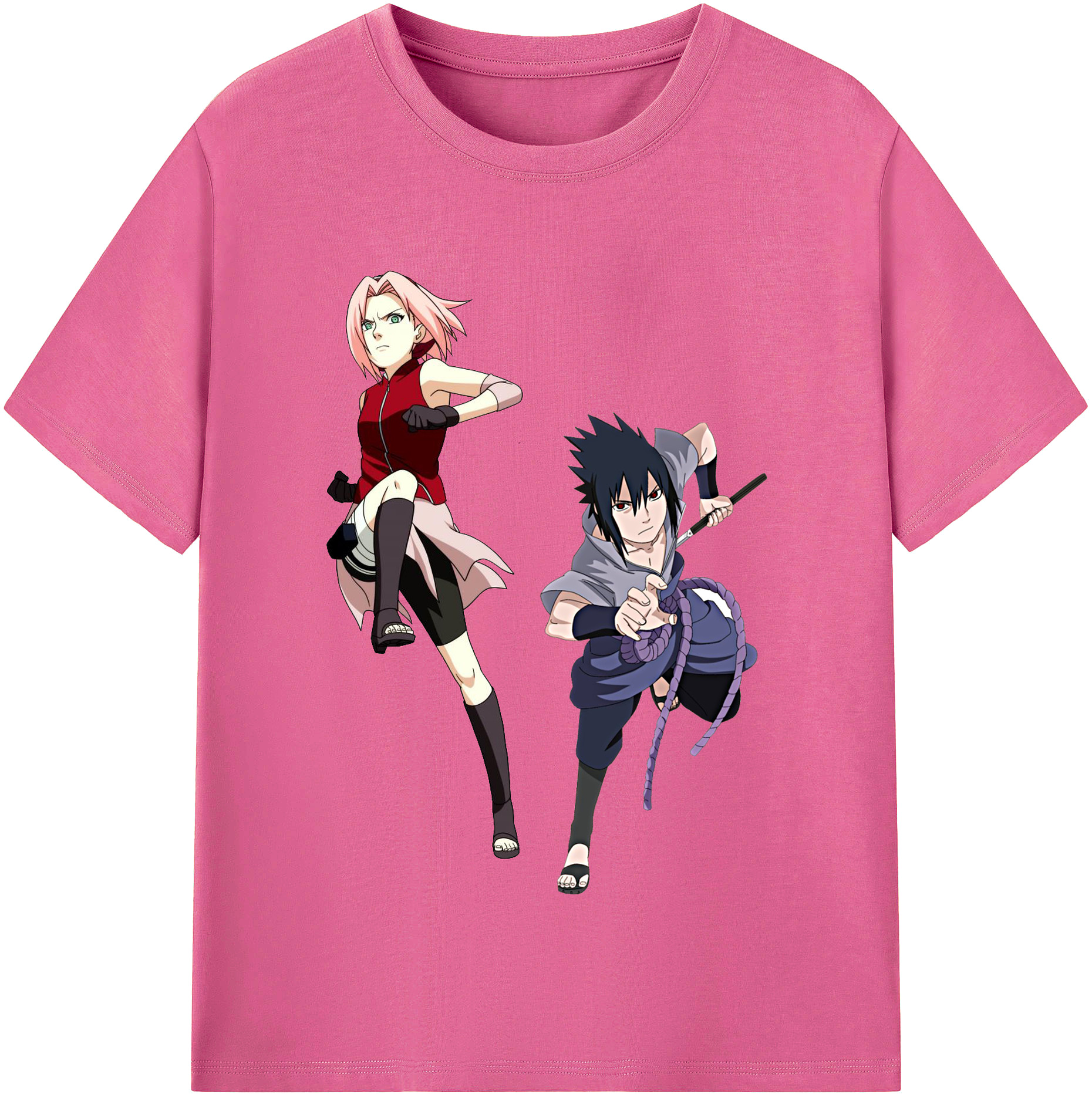 （画像用） NARUTO -ナルト- 春野サクラ Haruno Sakura レディースカジュアルプリントTシャツ（綿100％）