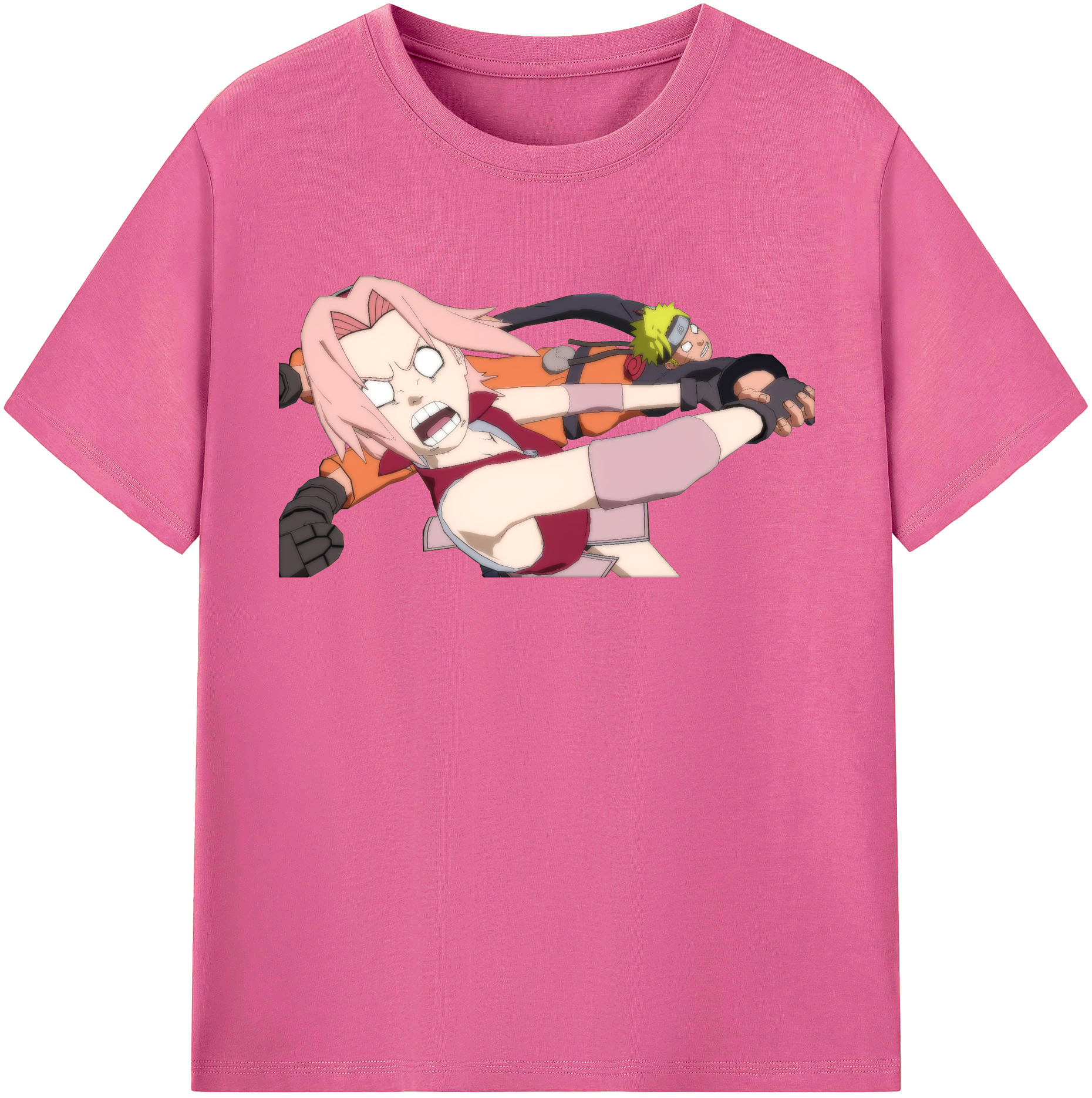 （画像用） NARUTO -ナルト- 春野サクラ Haruno Sakura レディースカジュアルプリントTシャツ（綿100％）