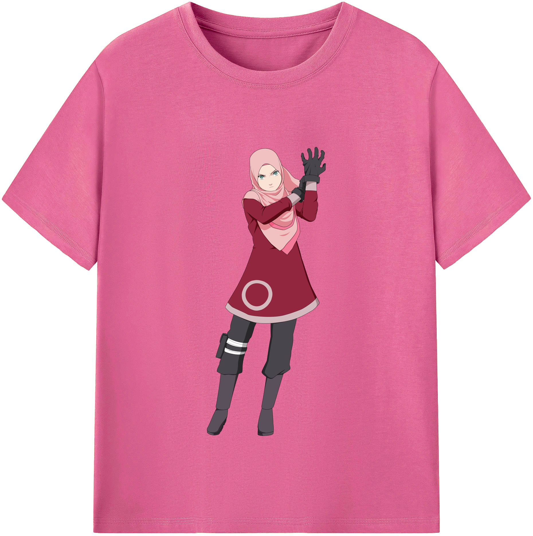 （画像用） NARUTO -ナルト- 春野サクラ Haruno Sakura レディースカジュアルプリントTシャツ（綿100％）