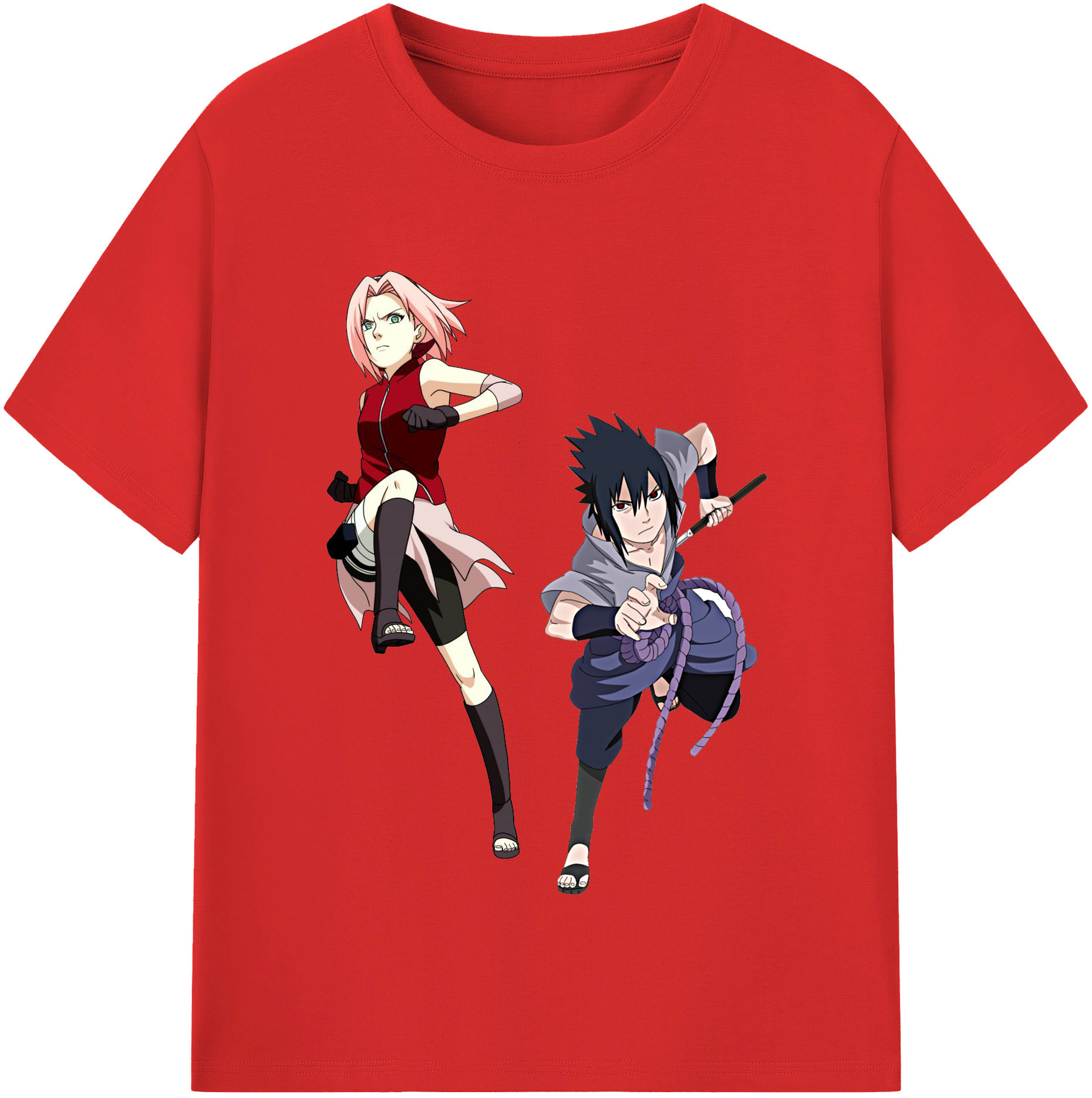 （画像用） NARUTO -ナルト- 春野サクラ Haruno Sakura レディースカジュアルプリントTシャツ（綿100％）