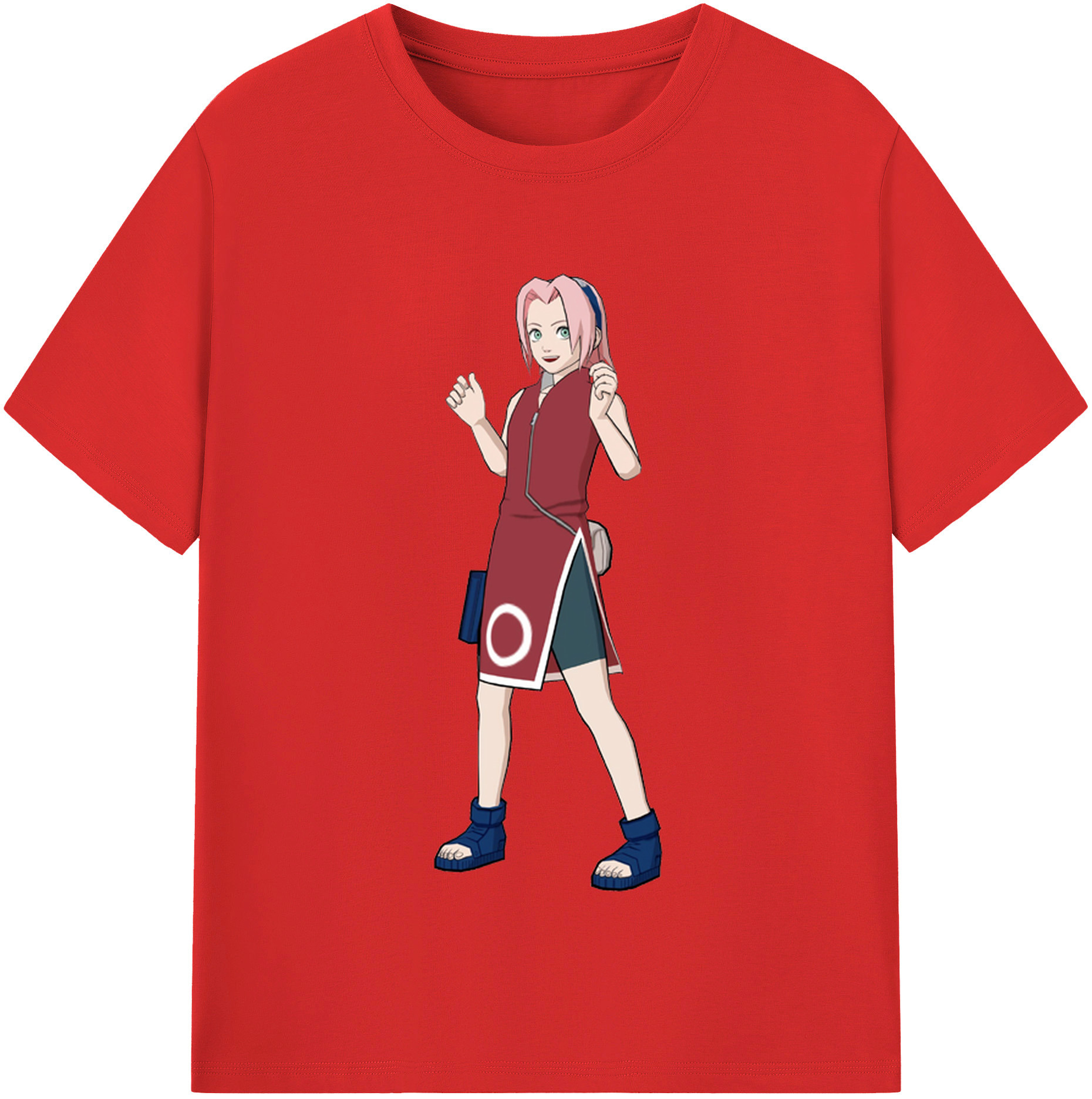 （画像用） NARUTO -ナルト- 春野サクラ Haruno Sakura レディースカジュアルプリントTシャツ（綿100％）
