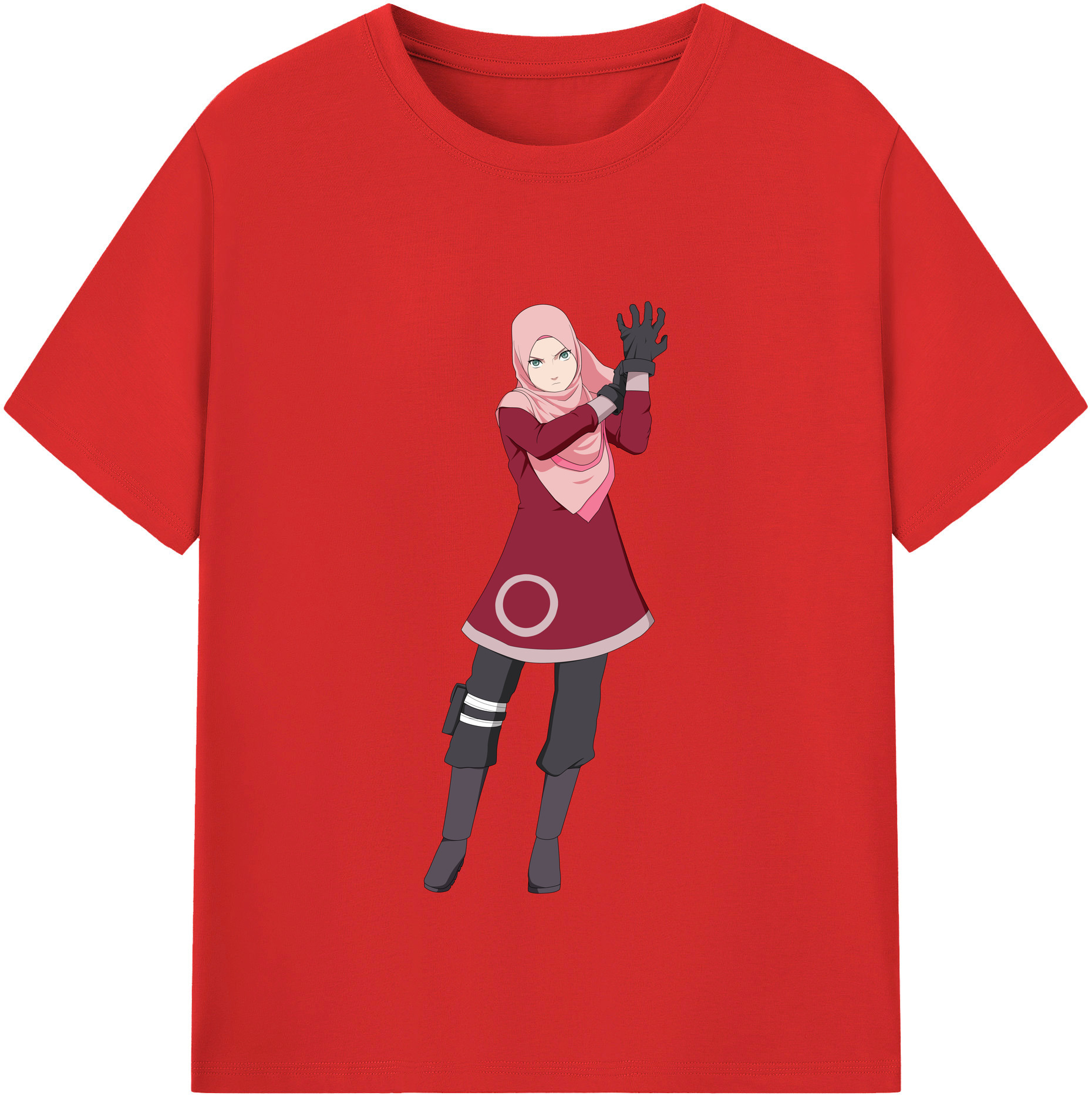 （画像用） NARUTO -ナルト- 春野サクラ Haruno Sakura レディースカジュアルプリントTシャツ（綿100％）