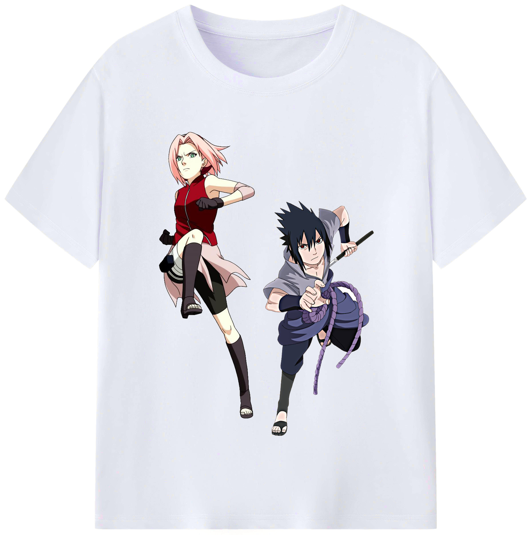 （画像用） NARUTO -ナルト- 春野サクラ Haruno Sakura レディースカジュアルプリントTシャツ（綿100％）