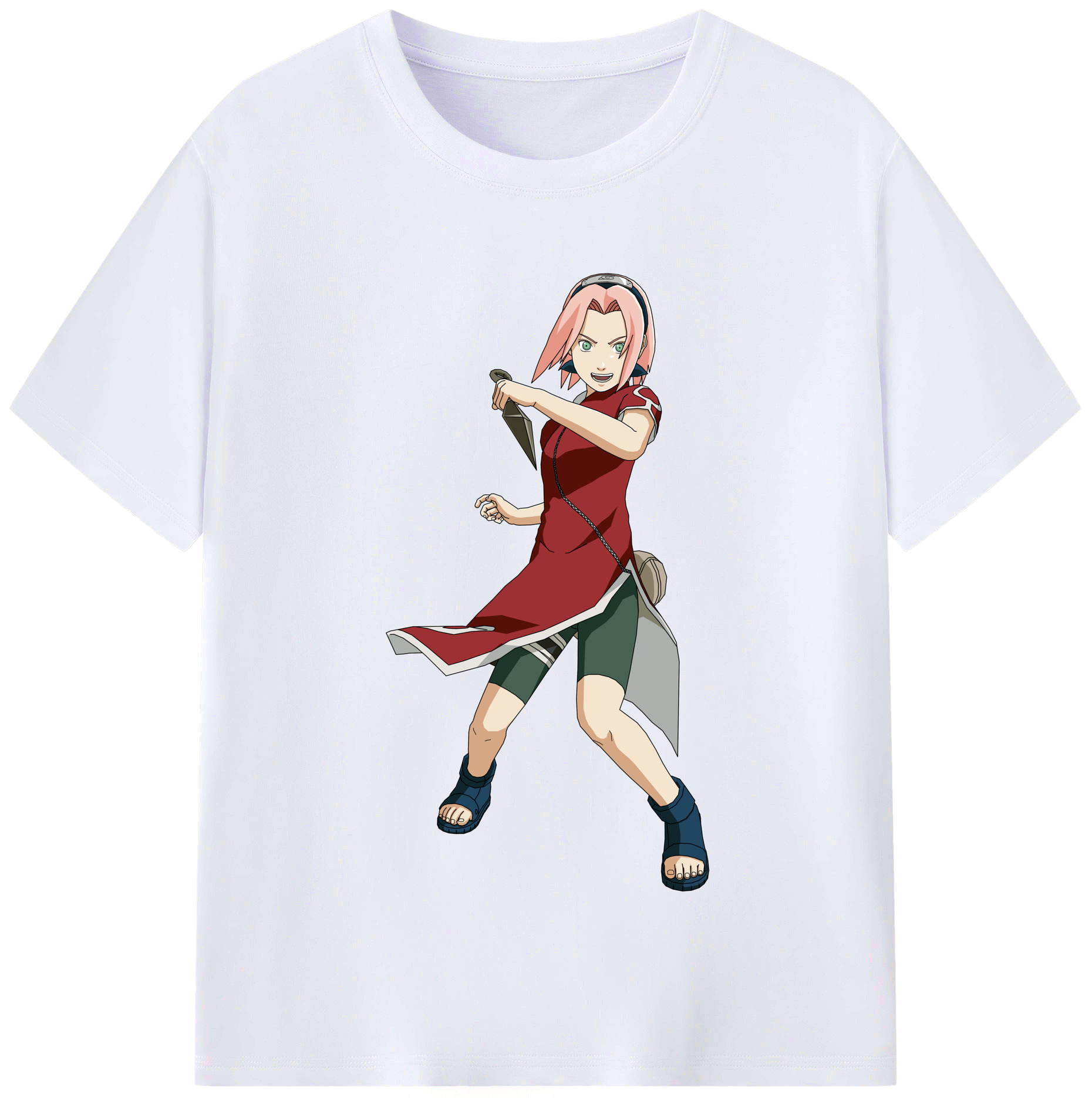 （画像用） NARUTO -ナルト- 春野サクラ Haruno Sakura レディースカジュアルプリントTシャツ（綿100％）
