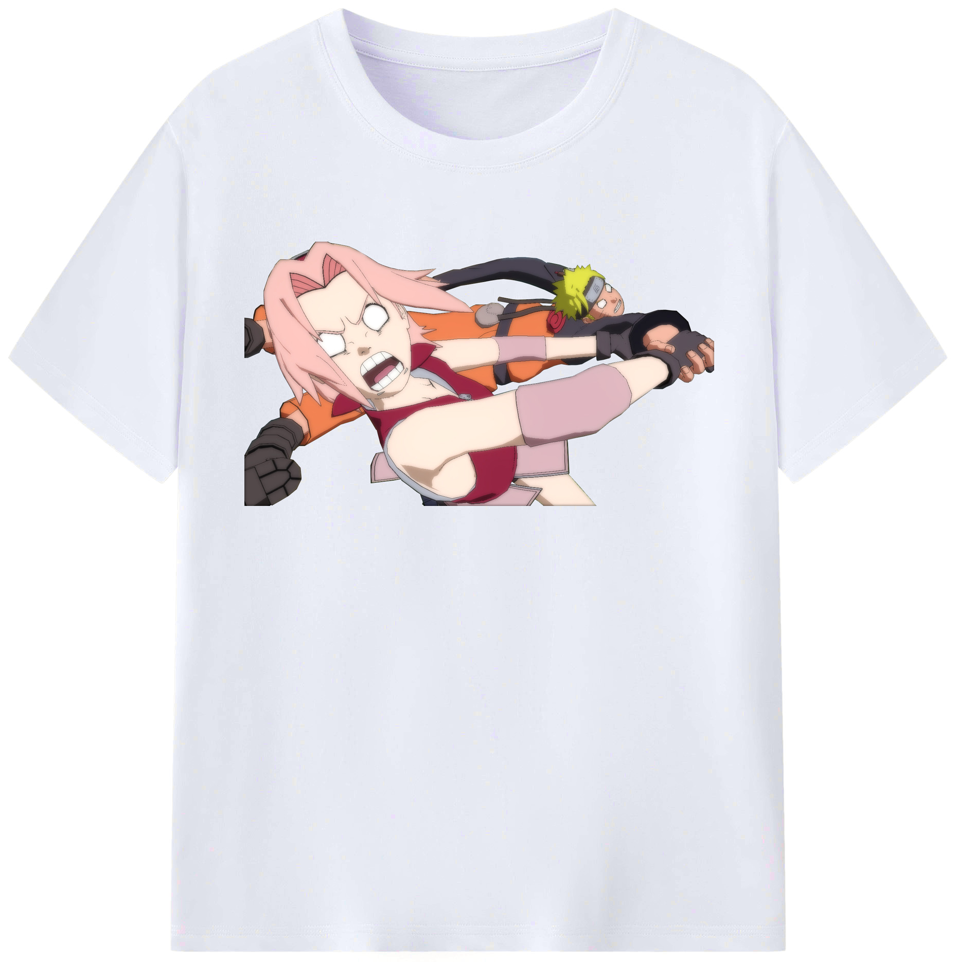 （画像用） NARUTO -ナルト- 春野サクラ Haruno Sakura レディースカジュアルプリントTシャツ（綿100％）