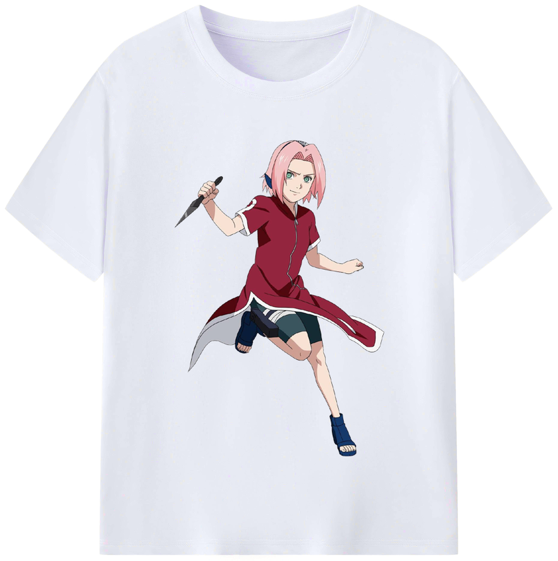 （画像用） NARUTO -ナルト- 春野サクラ Haruno Sakura レディースカジュアルプリントTシャツ（綿100％）