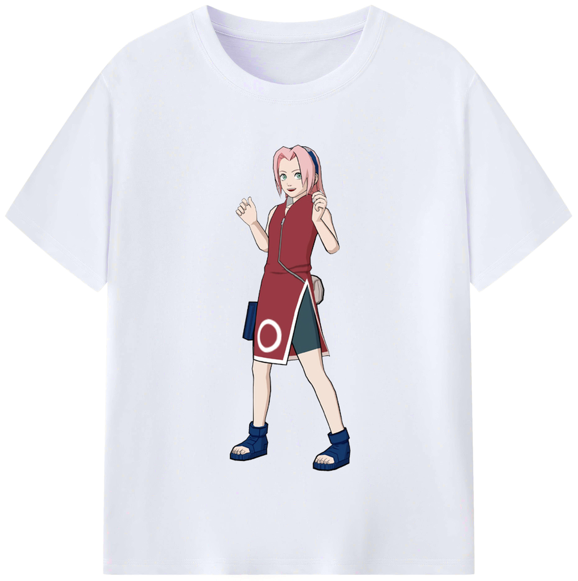 （画像用） NARUTO -ナルト- 春野サクラ Haruno Sakura レディースカジュアルプリントTシャツ（綿100％）