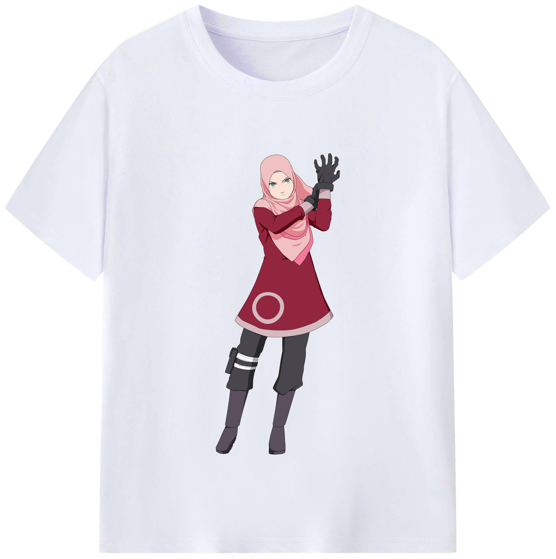 （画像用） NARUTO -ナルト- 春野サクラ Haruno Sakura レディースカジュアルプリントTシャツ（綿100％）