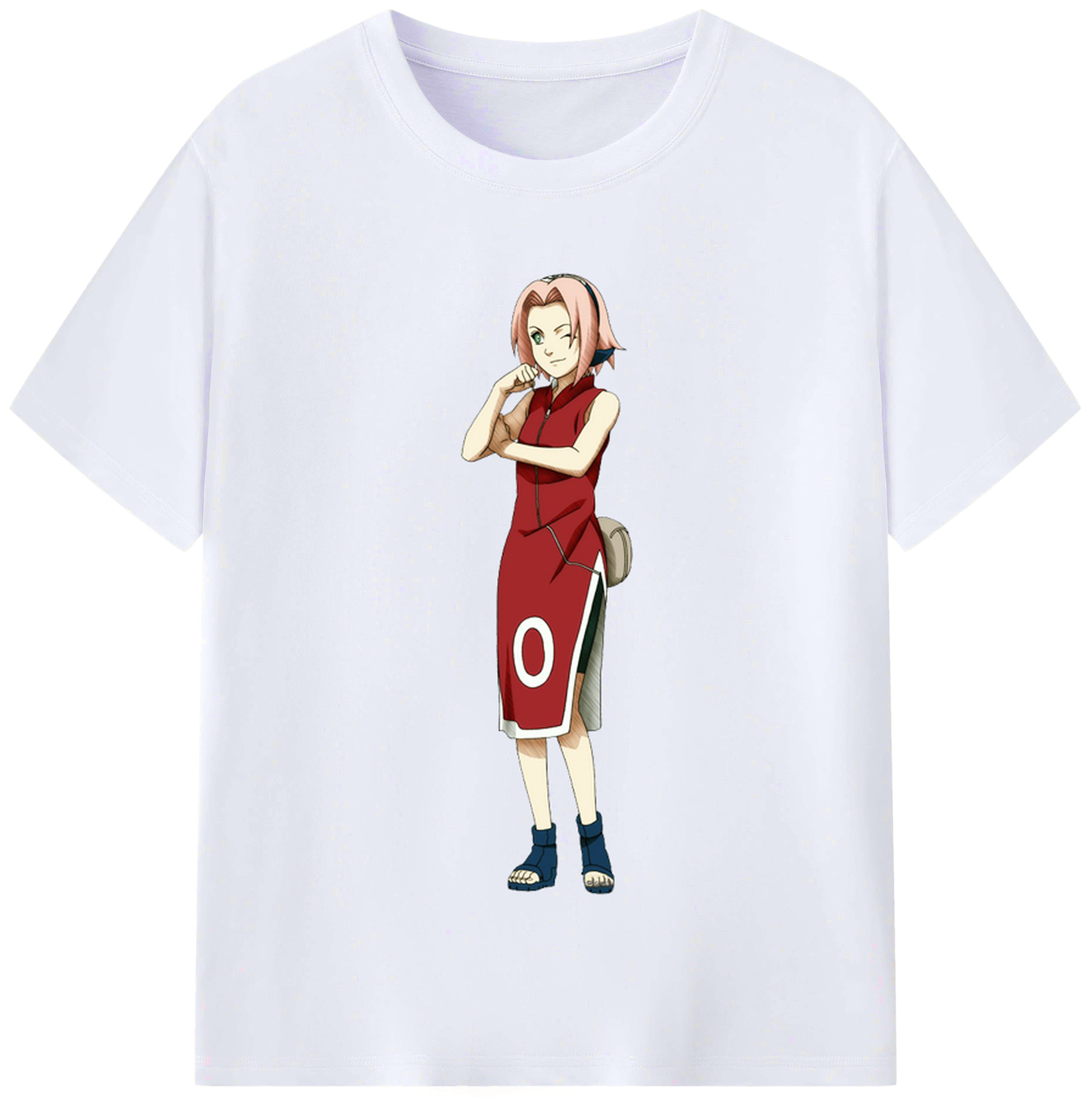 （画像用） NARUTO -ナルト- 春野サクラ Haruno Sakura レディースカジュアルプリントTシャツ（綿100％）