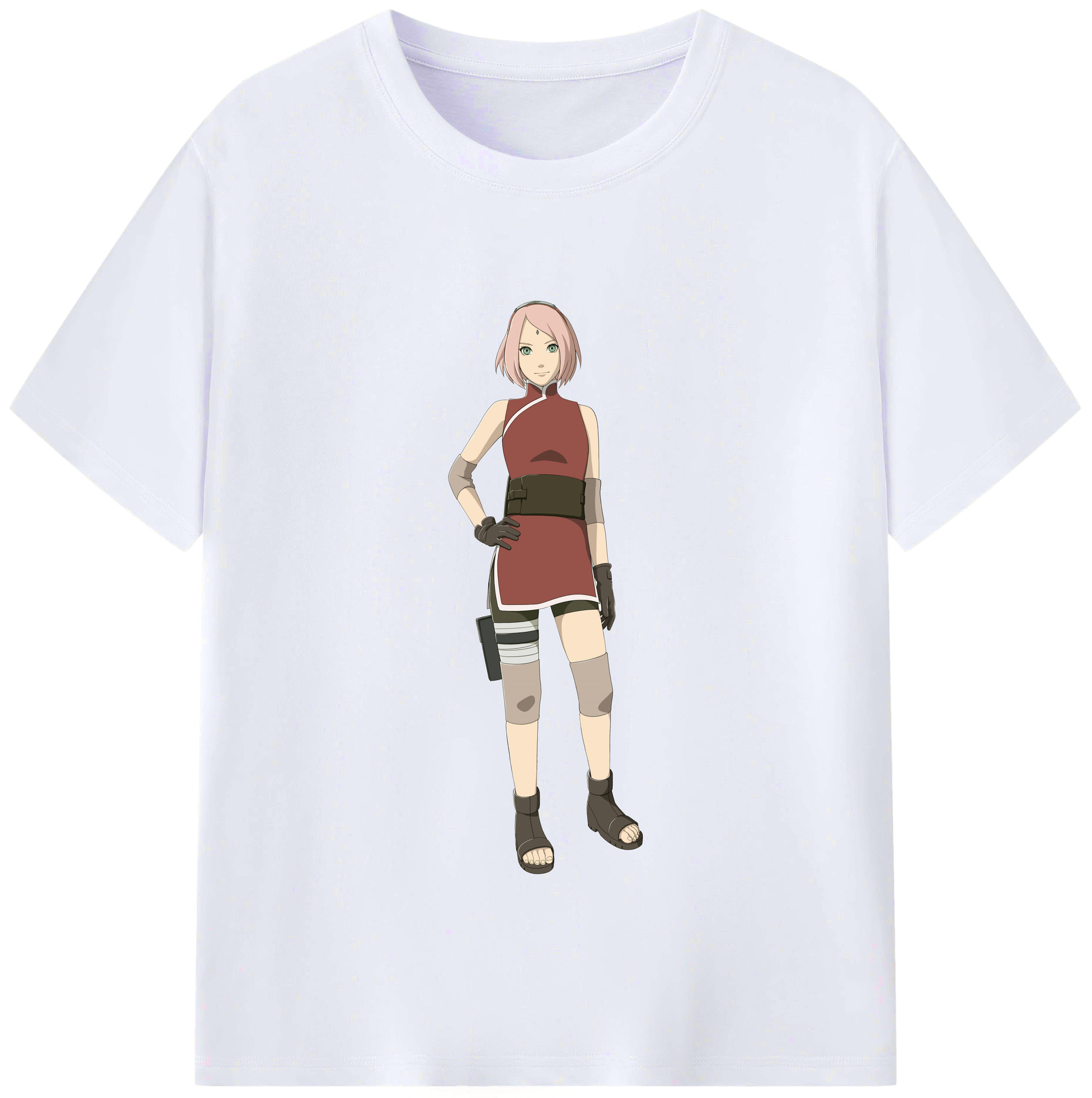 （画像用） NARUTO -ナルト- 春野サクラ Haruno Sakura レディースカジュアルプリントTシャツ（綿100％）