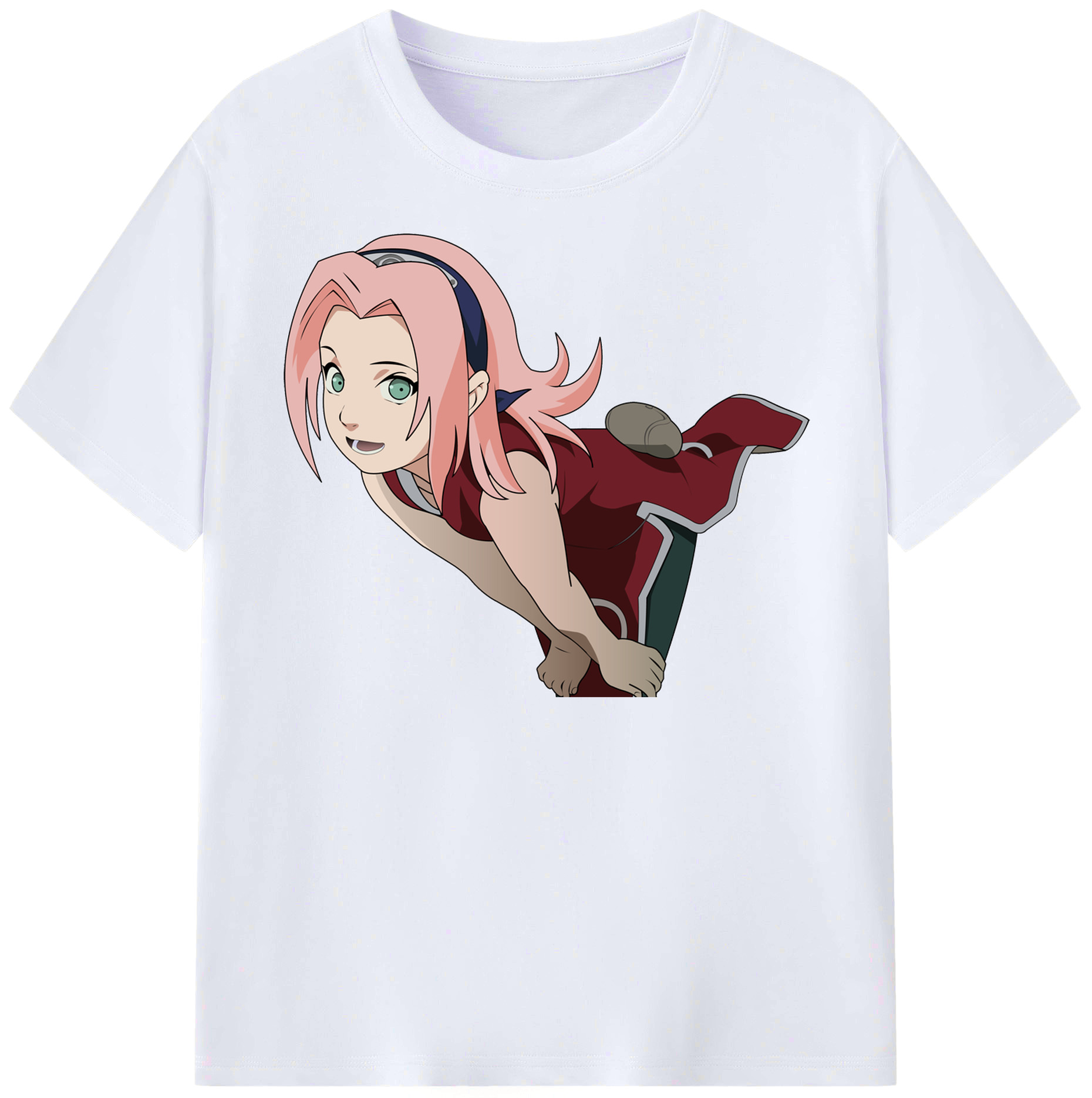 （画像用） NARUTO -ナルト- 春野サクラ Haruno Sakura レディースカジュアルプリントTシャツ（綿100％）