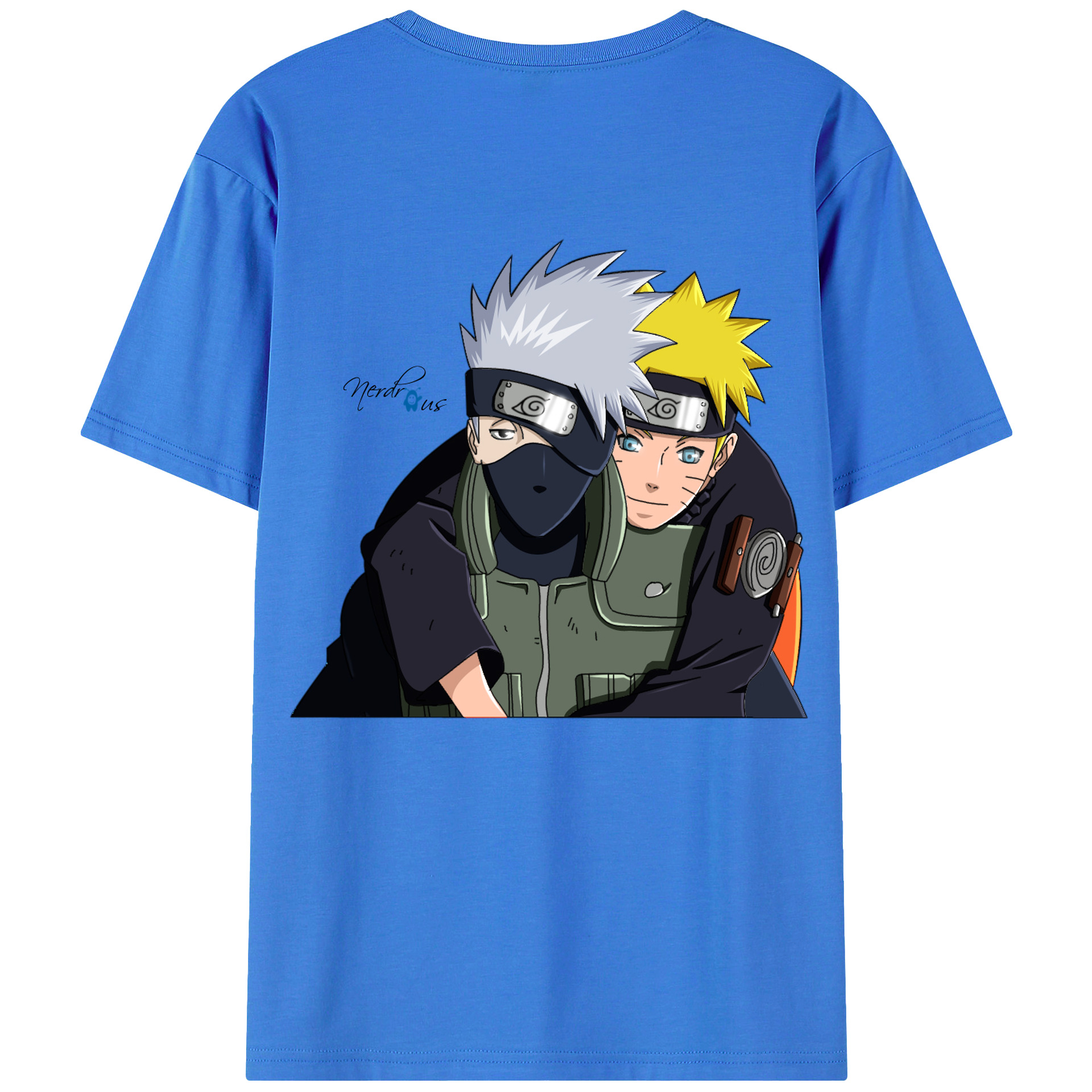 （画像用） NARUTO -ナルト- はたけ カカシ Hatake Kakashi 綿100％ メンズ半袖Tシャツ（バックプリント） 通気性