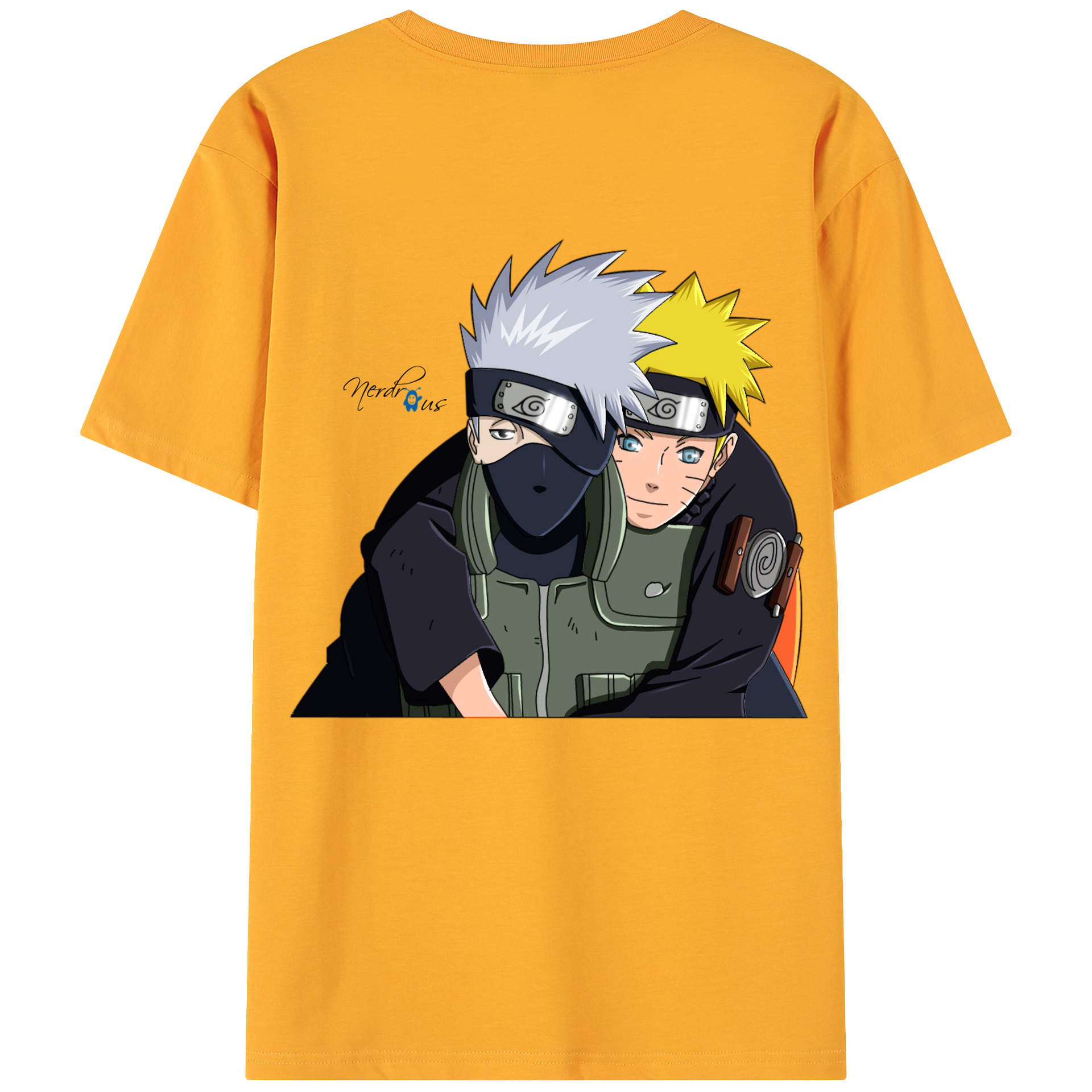 （画像用） NARUTO -ナルト- はたけ カカシ Hatake Kakashi 綿100％ メンズ半袖Tシャツ（バックプリント） 通気性