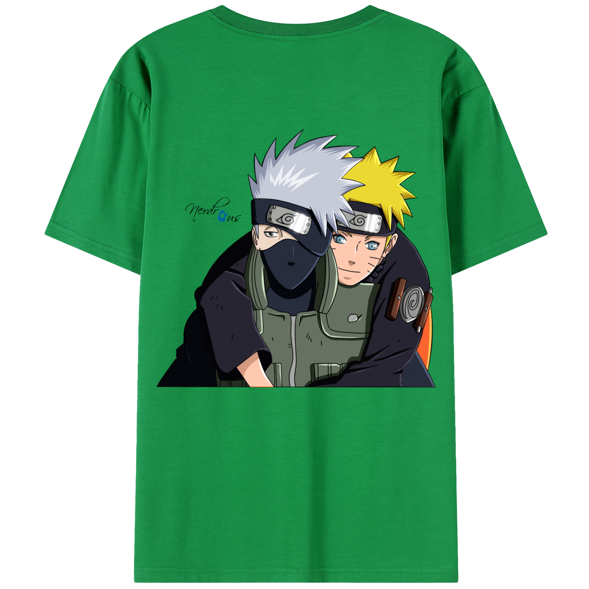 （画像用） NARUTO -ナルト- はたけ カカシ Hatake Kakashi 綿100％ メンズ半袖Tシャツ（バックプリント） 通気性