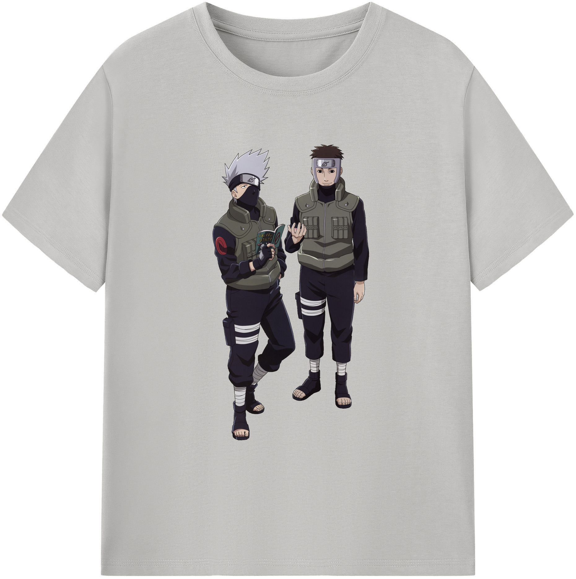 （画像用） NARUTO -ナルト- はたけ カカシ Hatake Kakashi 綿100％ メンズ半袖Tシャツ｜肌触りやわらか＆通気性