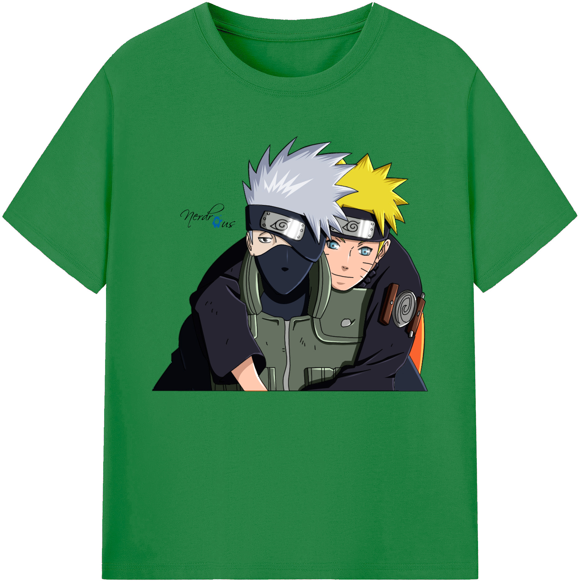 （画像用） NARUTO -ナルト- はたけ カカシ Hatake Kakashi 綿100％ メンズ半袖Tシャツ｜肌触りやわらか＆通気性