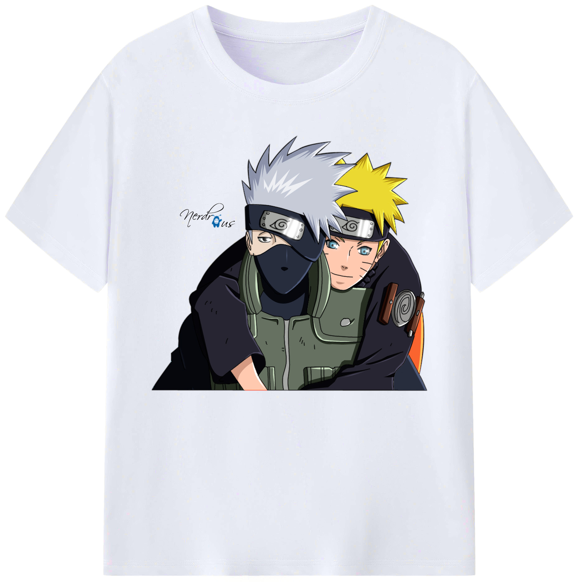 （画像用） NARUTO -ナルト- はたけ カカシ Hatake Kakashi 綿100％ メンズ半袖Tシャツ｜肌触りやわらか＆通気性