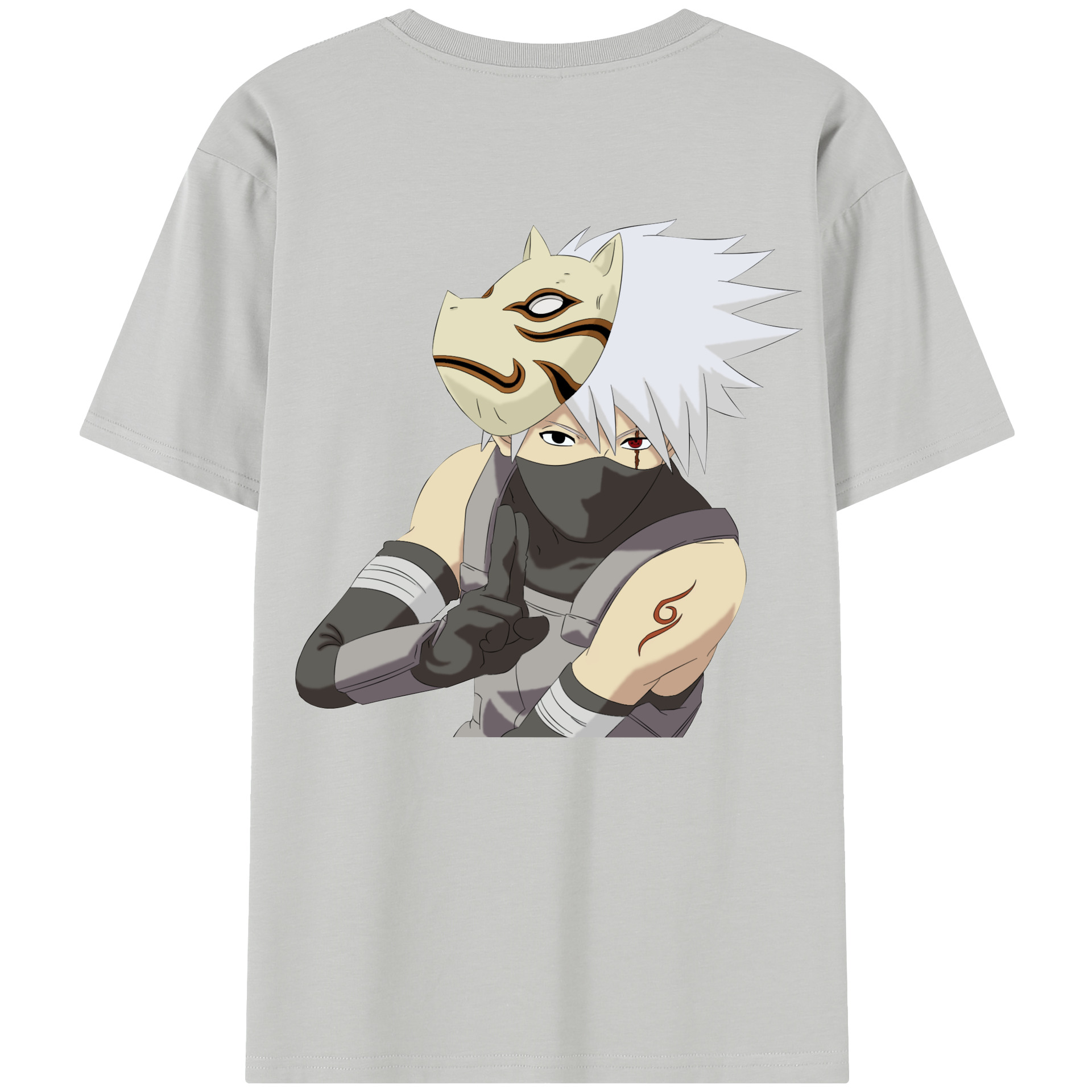 （画像用） NARUTO -ナルト- はたけ カカシ Hatake Kakashi レディース半袖Tシャツ(バックプリント)