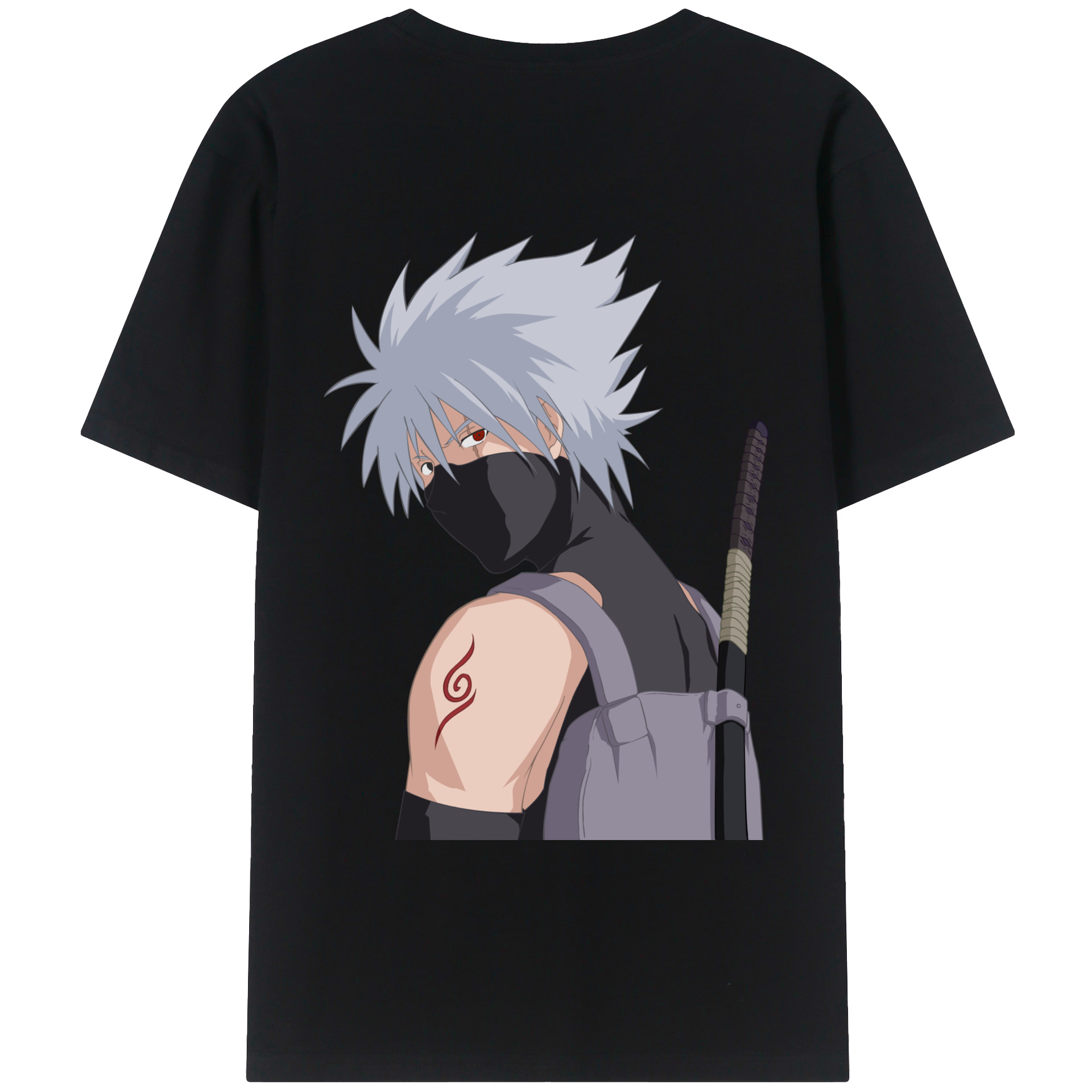 （画像用） NARUTO -ナルト- はたけ カカシ Hatake Kakashi レディース半袖Tシャツ(バックプリント)