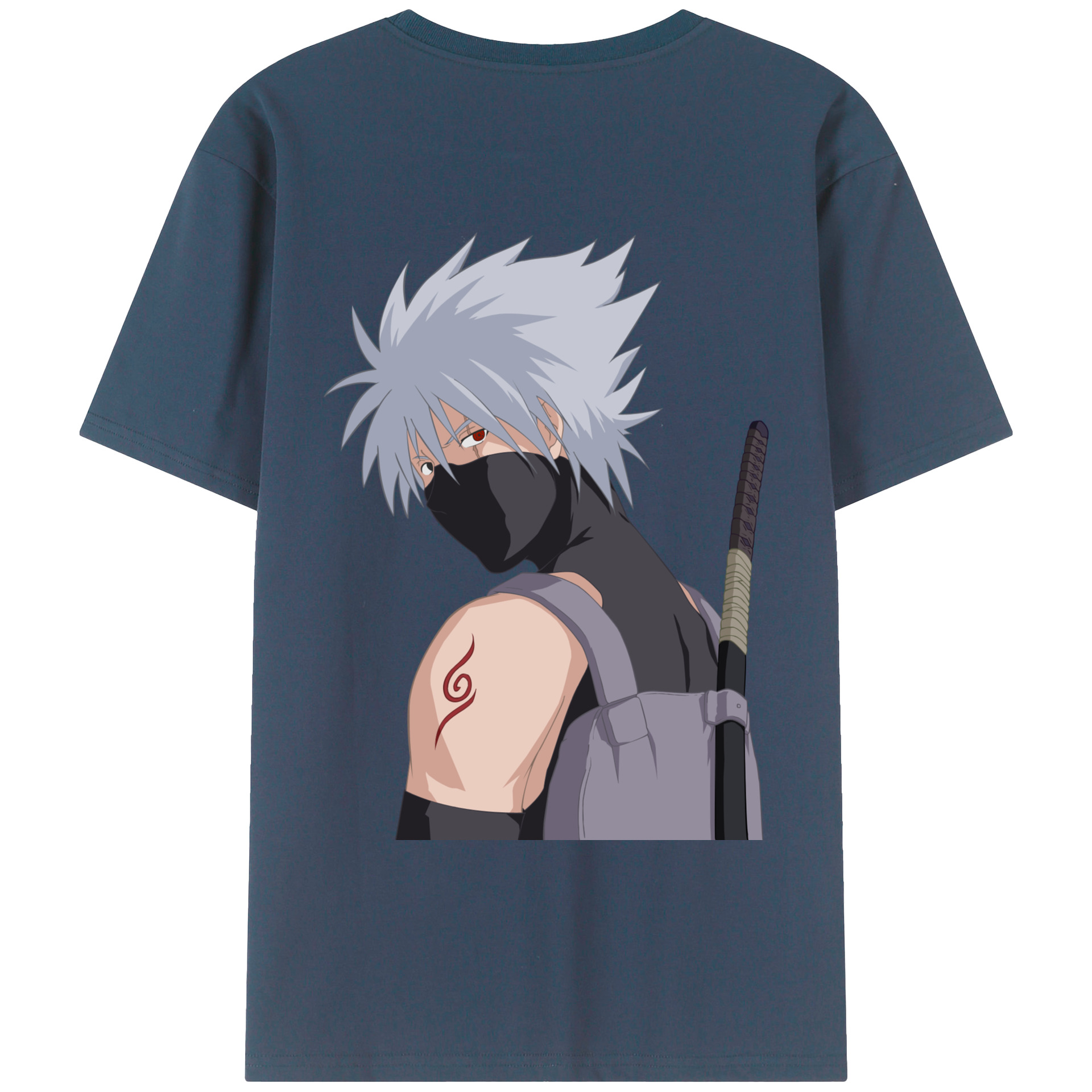 （画像用） NARUTO -ナルト- はたけ カカシ Hatake Kakashi レディース半袖Tシャツ(バックプリント)
