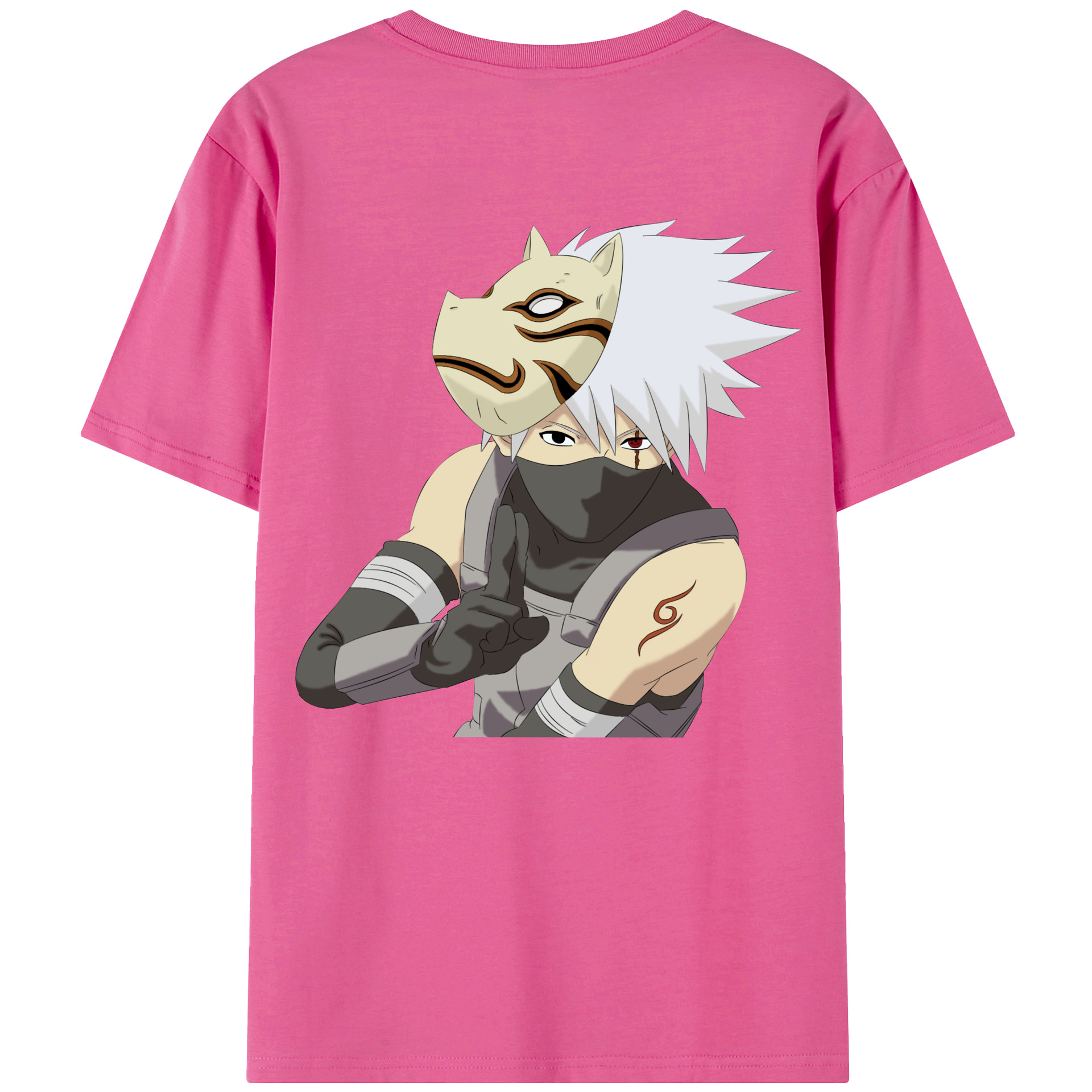 （画像用） NARUTO -ナルト- はたけ カカシ Hatake Kakashi レディース半袖Tシャツ(バックプリント)